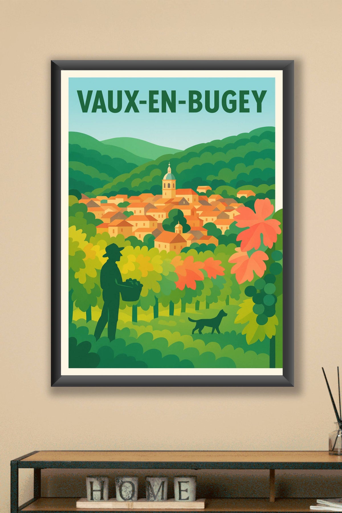 Affiche de Vaux-en-Bugey - Charme naturel et village typique