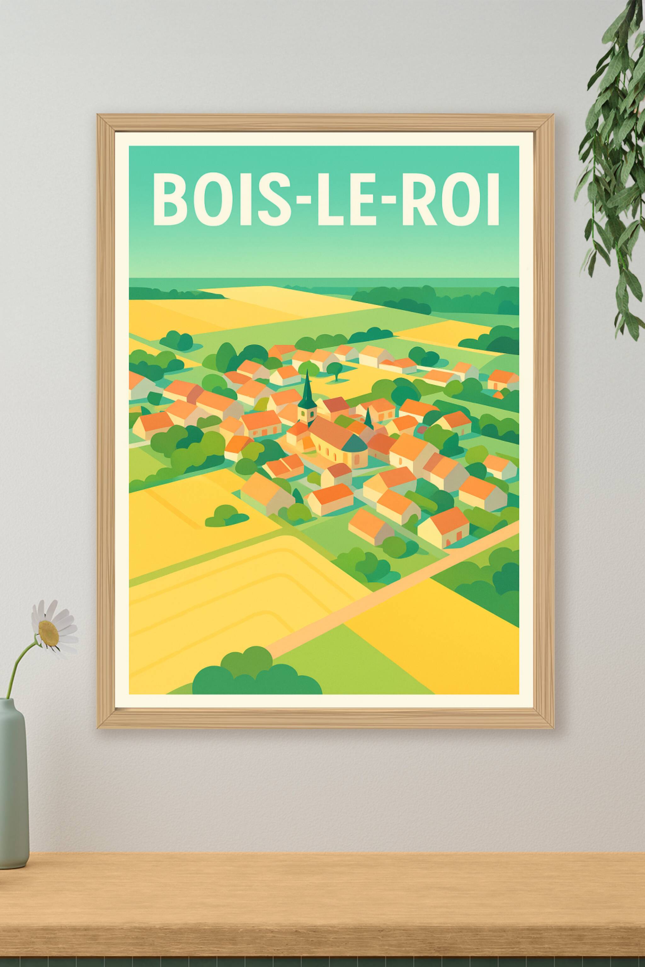 Affiche de Bois-le-Roi - Charme bucolique en vue aérienne