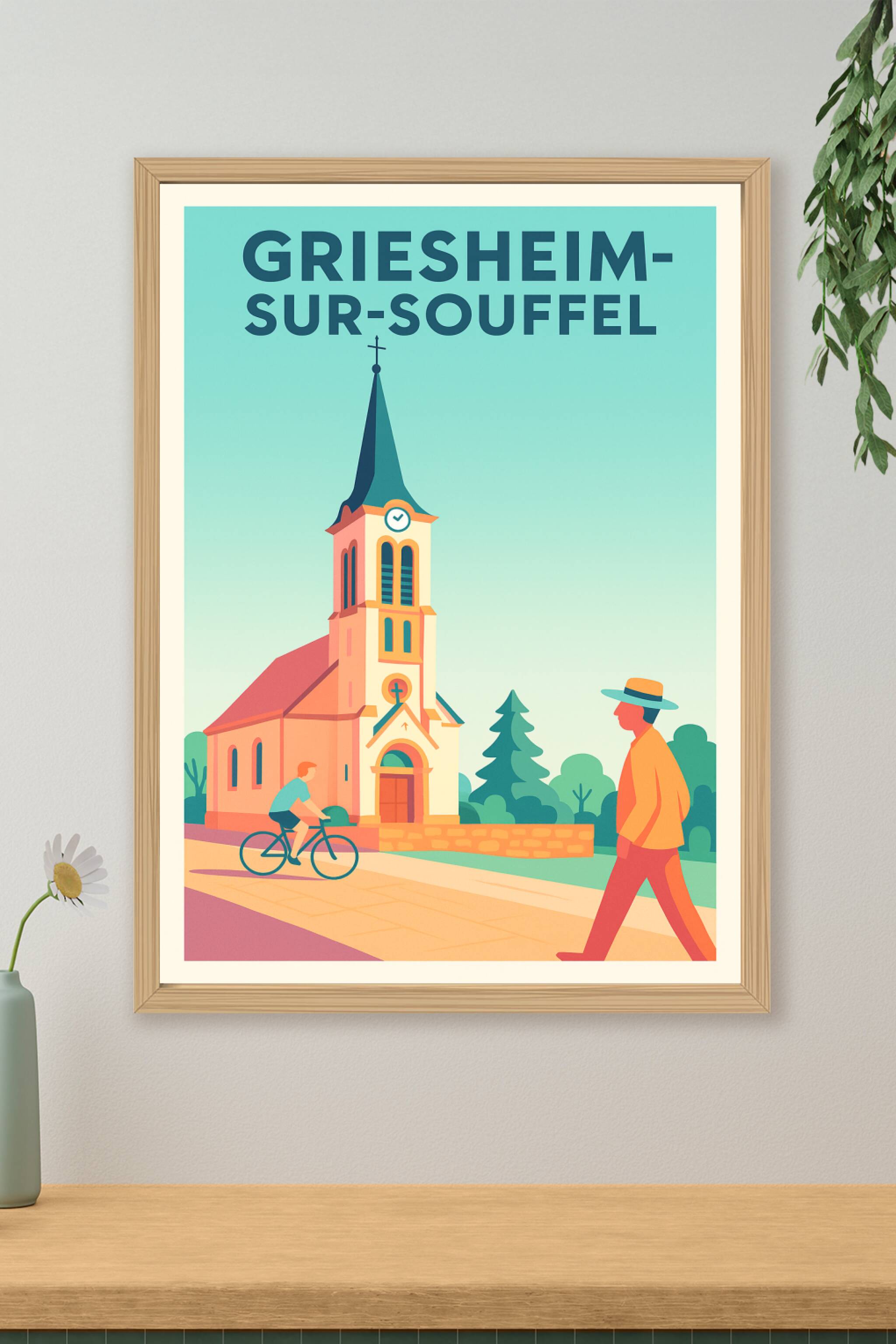 Affiche de Griesheim-sur-Souffel - L'élégance paisible d'un village alsacien