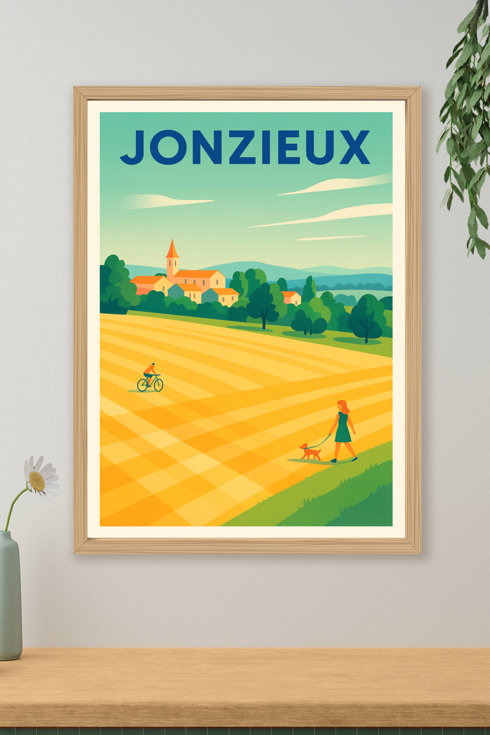 Affiche de Jonzieux - Charme champêtre et sérénité rurale