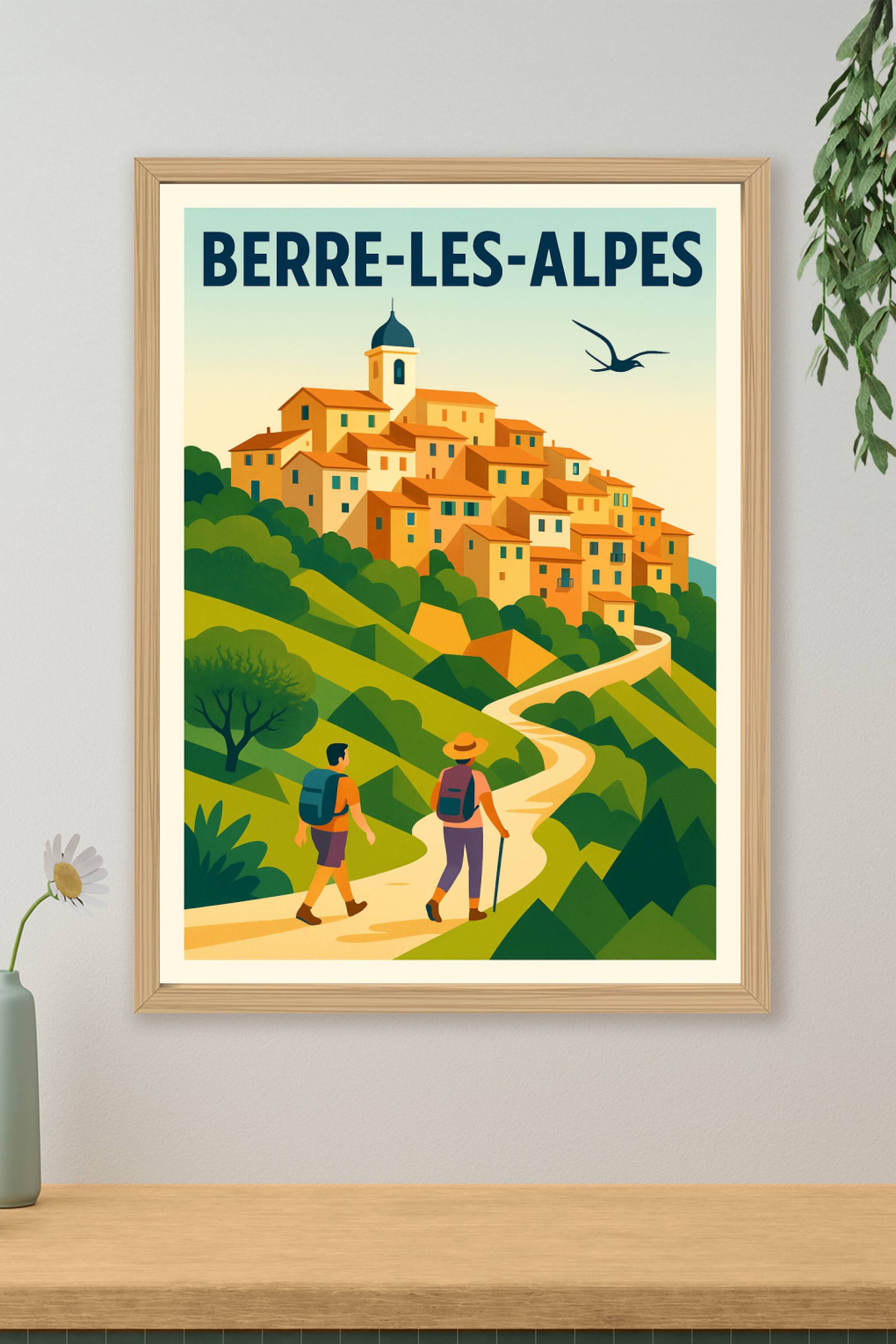 Affiche de Berre-les-Alpes - Village perché et randonnées pittoresques