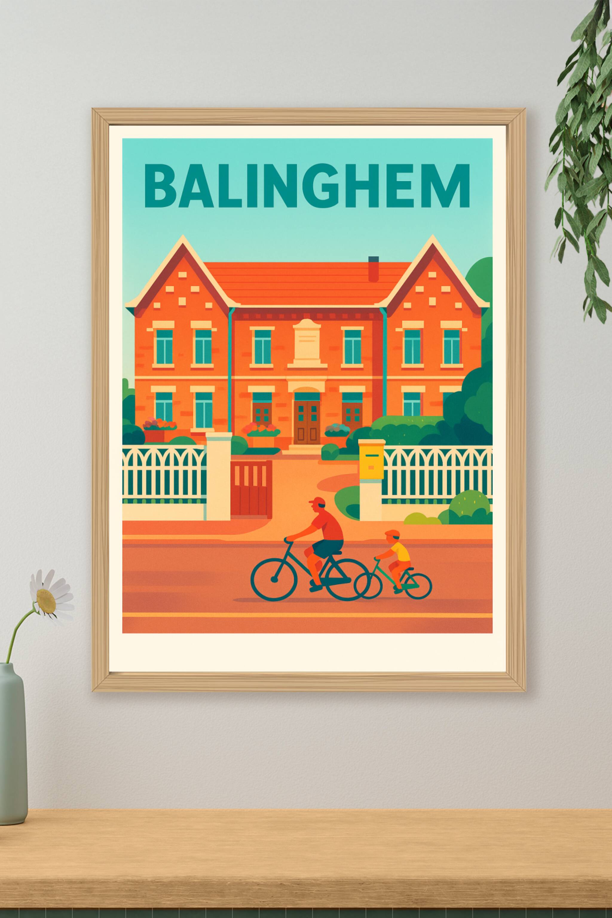 Affiche de Balinghem - Charme et douceur de vie à vélo