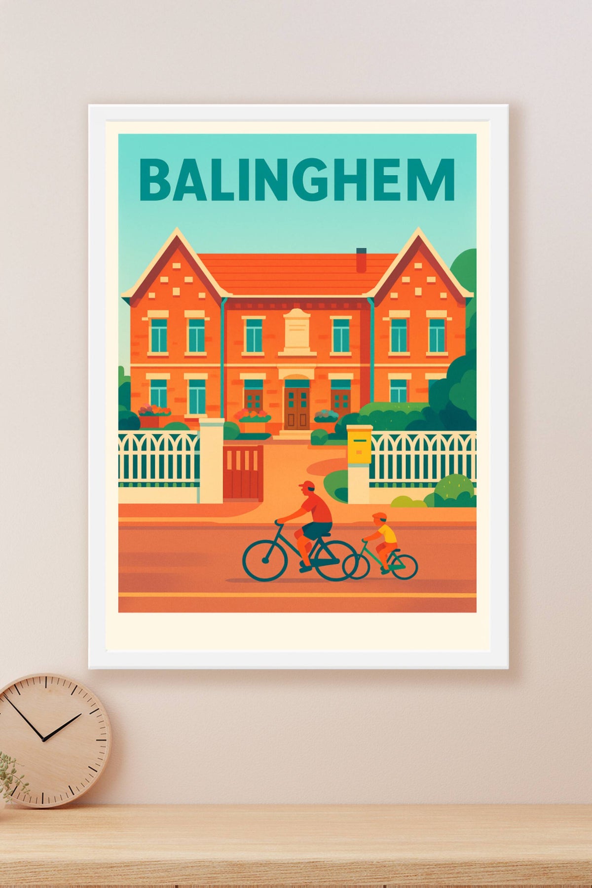 Affiche de Balinghem - Charme et douceur de vie à vélo