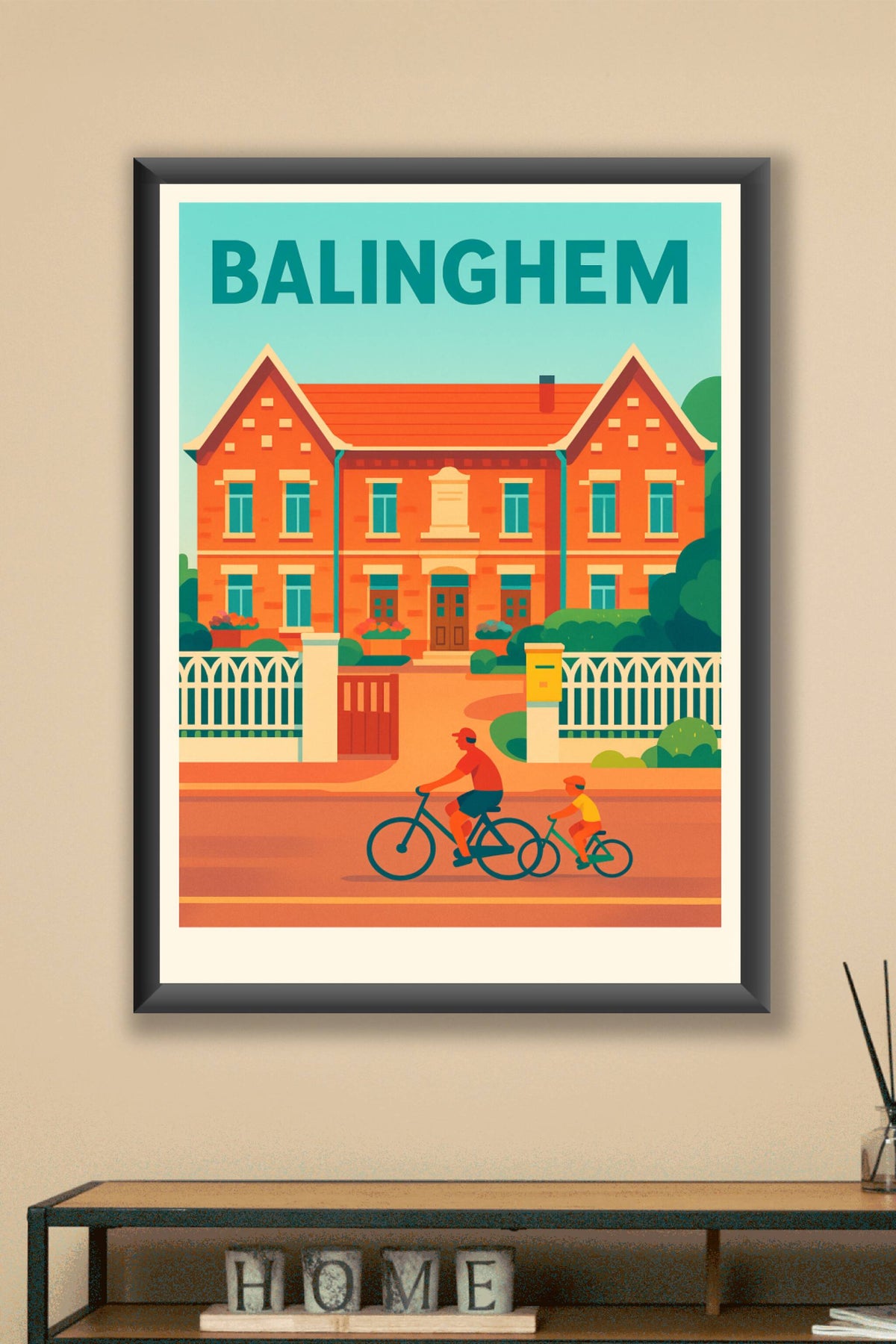 Affiche de Balinghem - Charme et douceur de vie à vélo