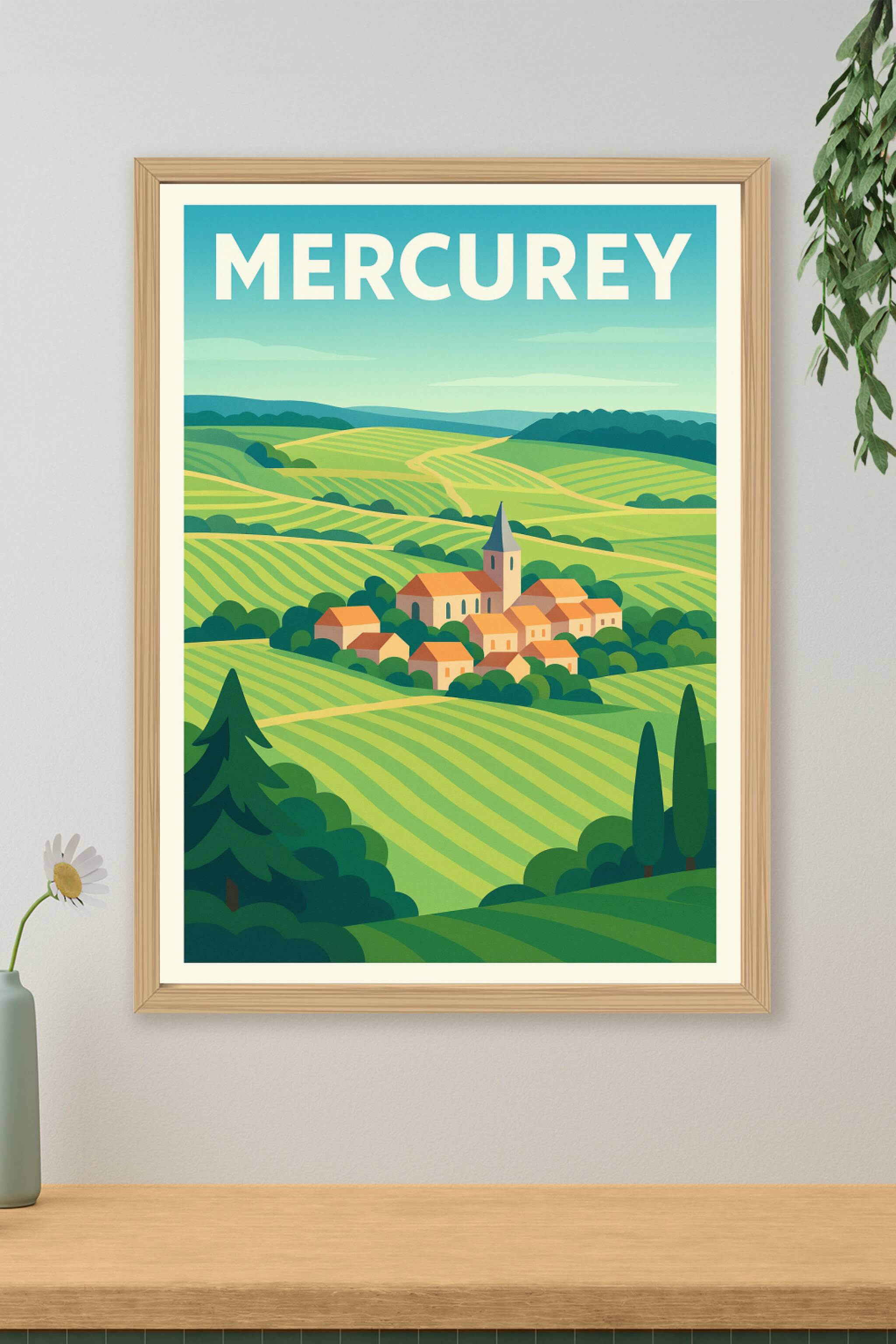 Affiche de Mercurey - Charme bucolique au cœur des vignobles