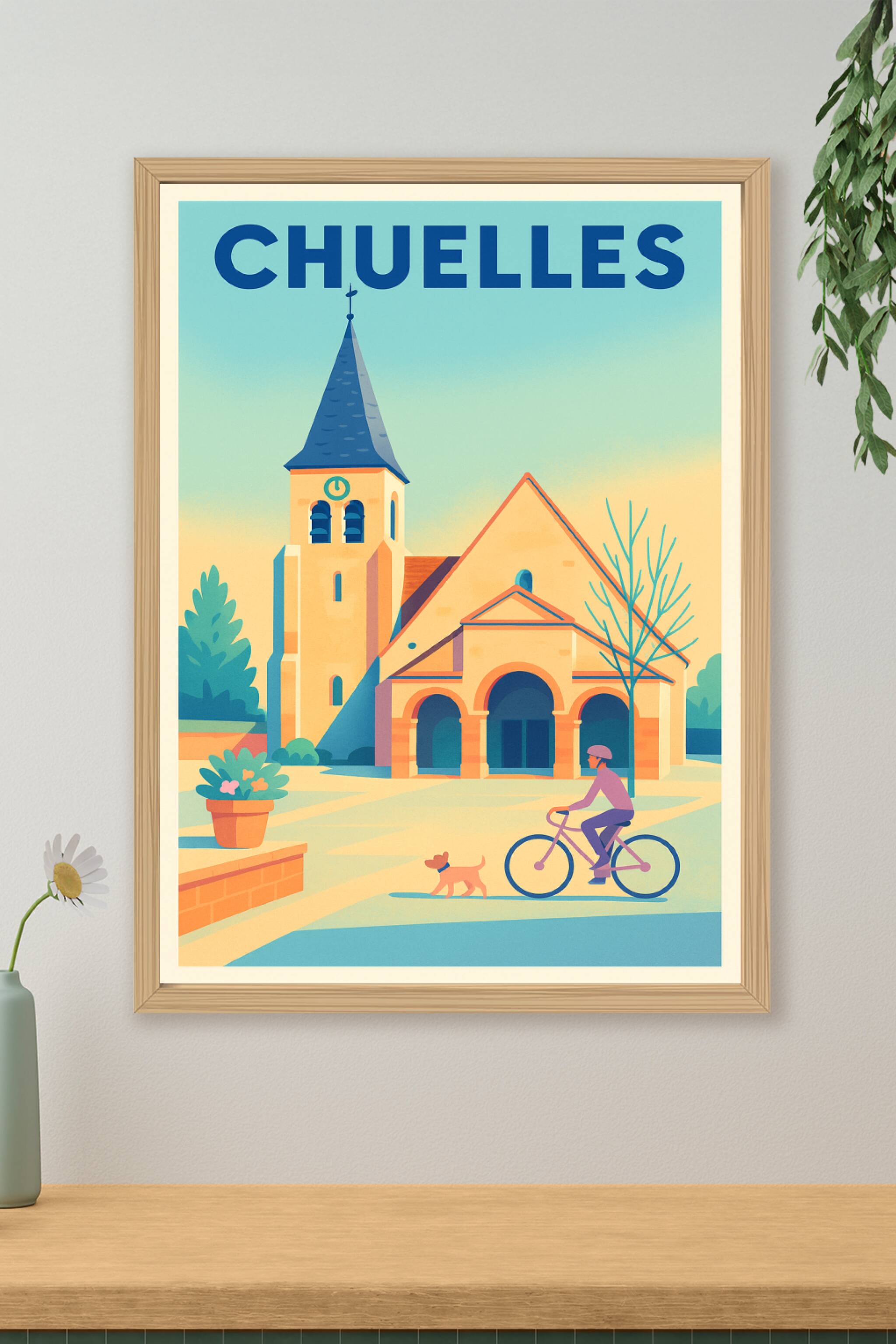 Affiche de Chuelles - Tranquillité et charme à vélo