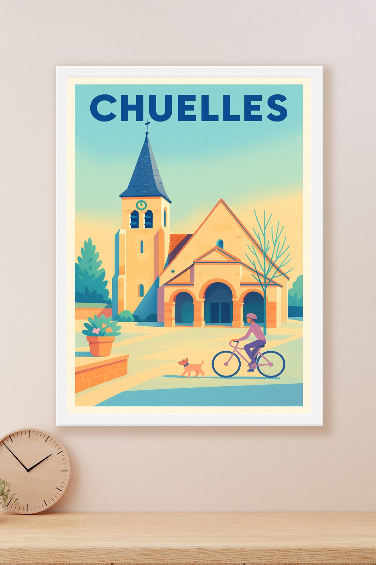 Affiche de Chuelles - Tranquillité et charme à vélo