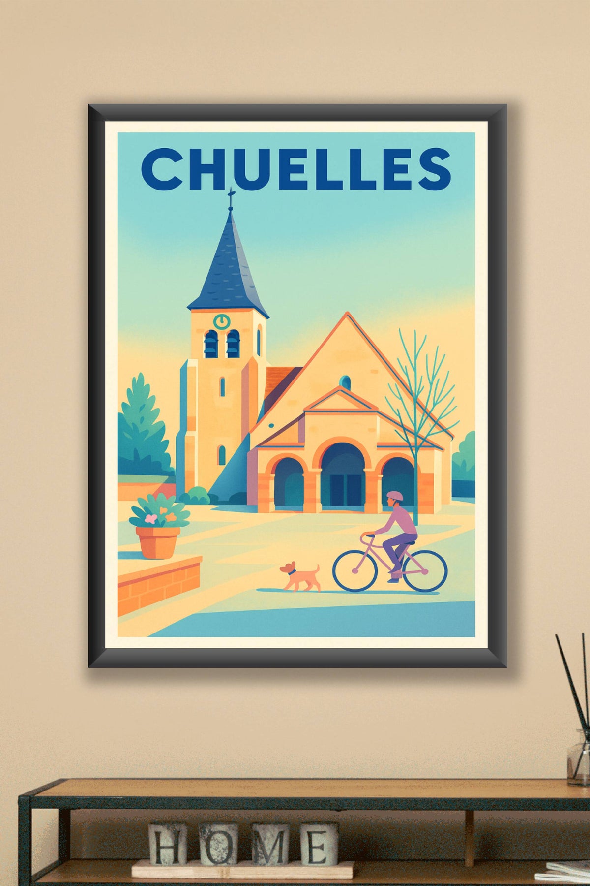 Affiche de Chuelles - Tranquillité et charme à vélo