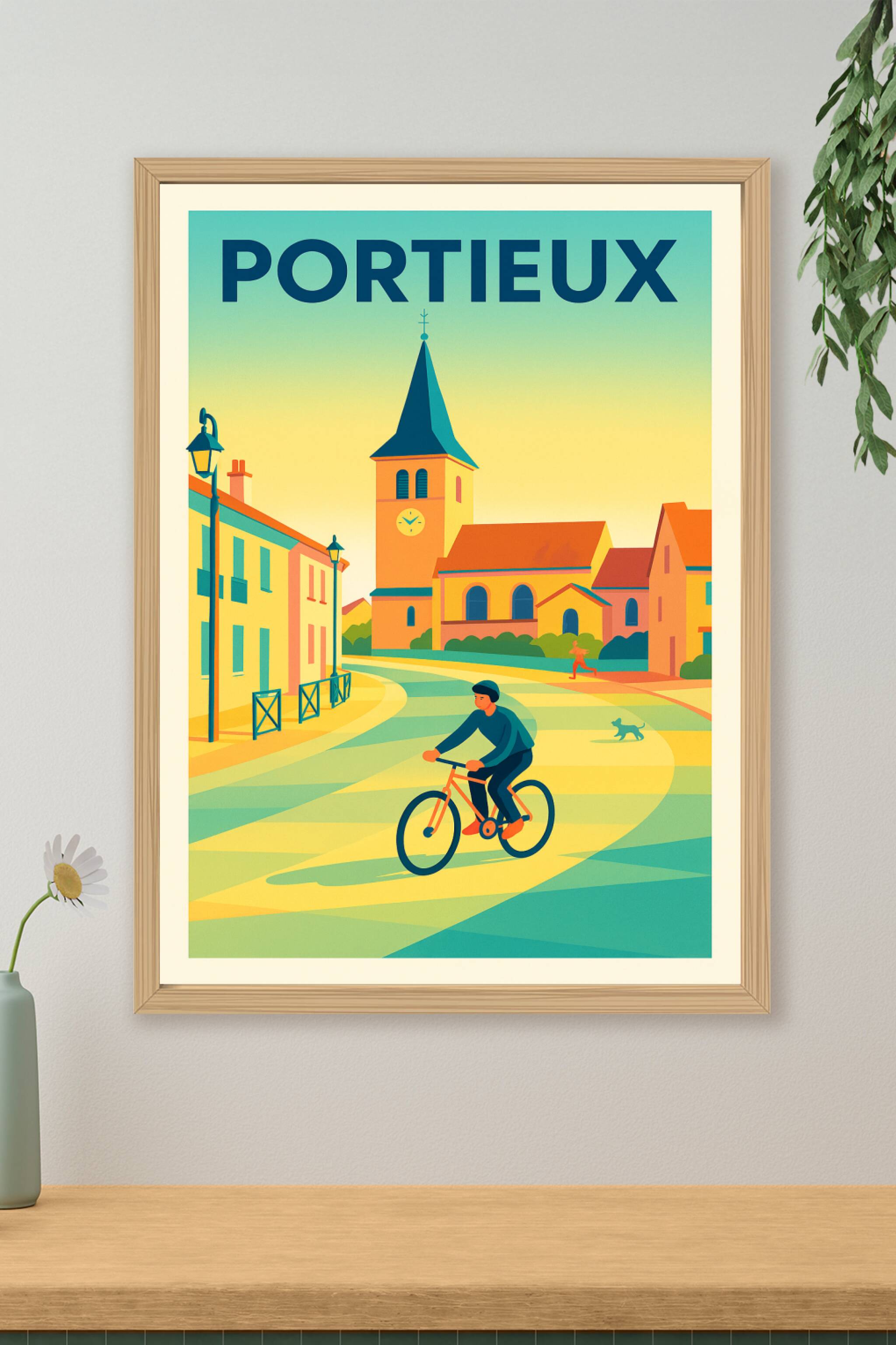 Affiche de Portieux - Charme et Douceur de Vie à Vélo