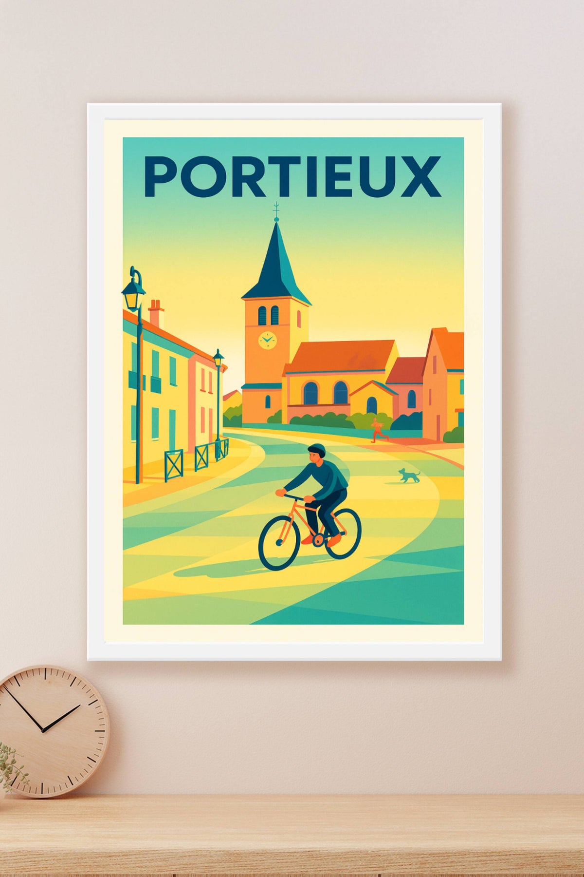Affiche de Portieux - Charme et Douceur de Vie à Vélo