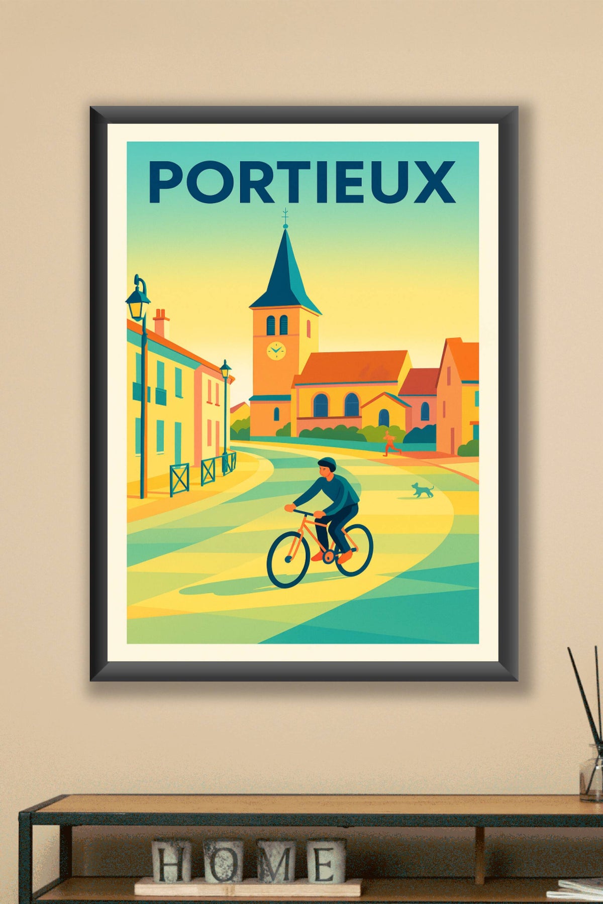 Affiche de Portieux - Charme et Douceur de Vie à Vélo