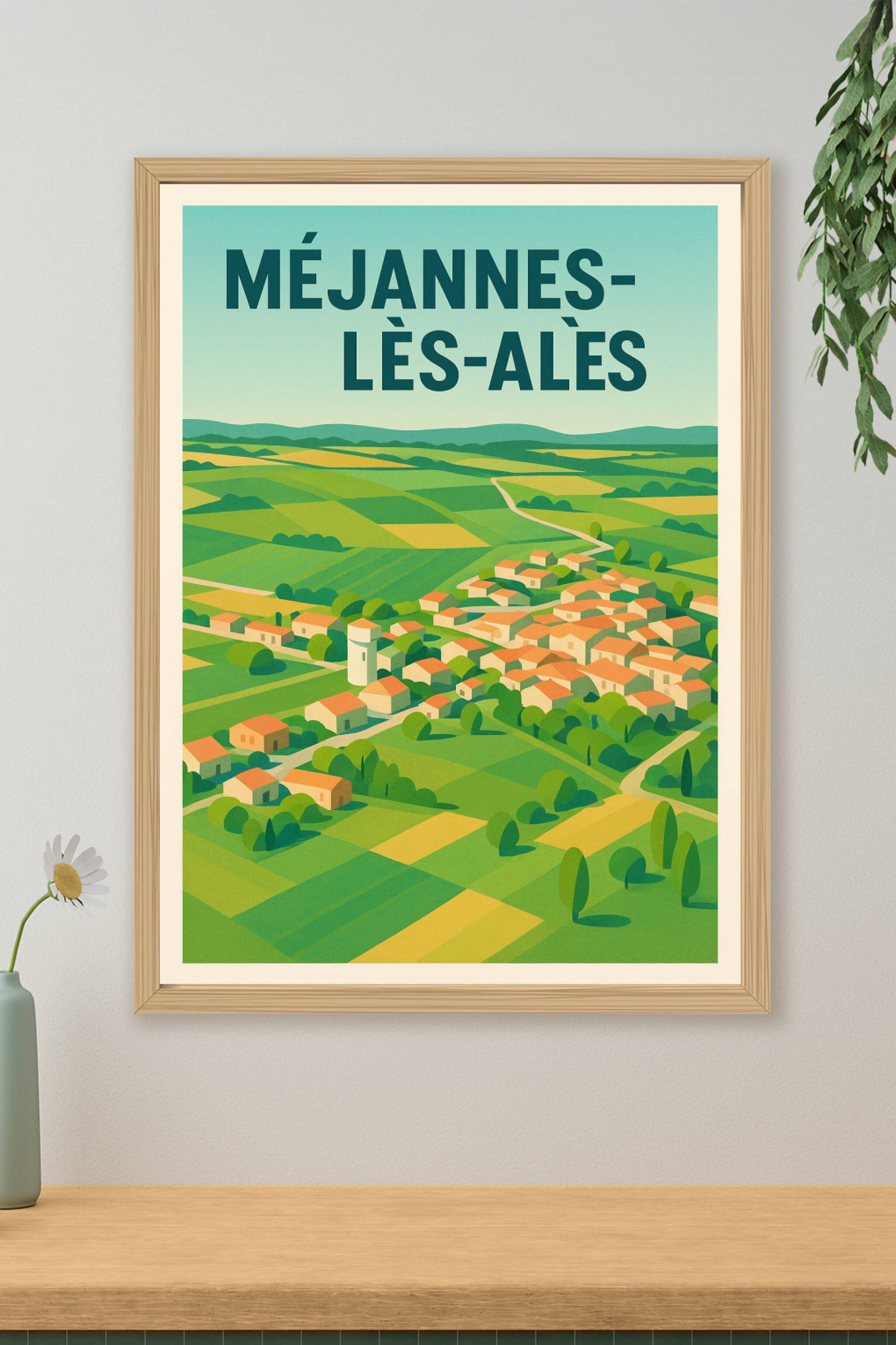 Affiche de Méjannes-lès-Alès - Charme bucolique au cœur des paysages verdoyants