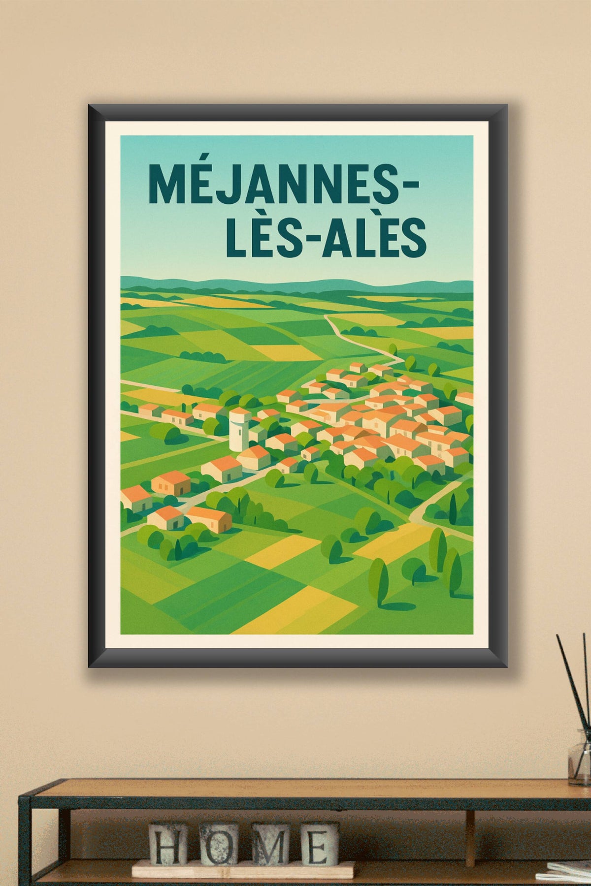 Affiche de Méjannes-lès-Alès - Charme bucolique au cœur des paysages verdoyants