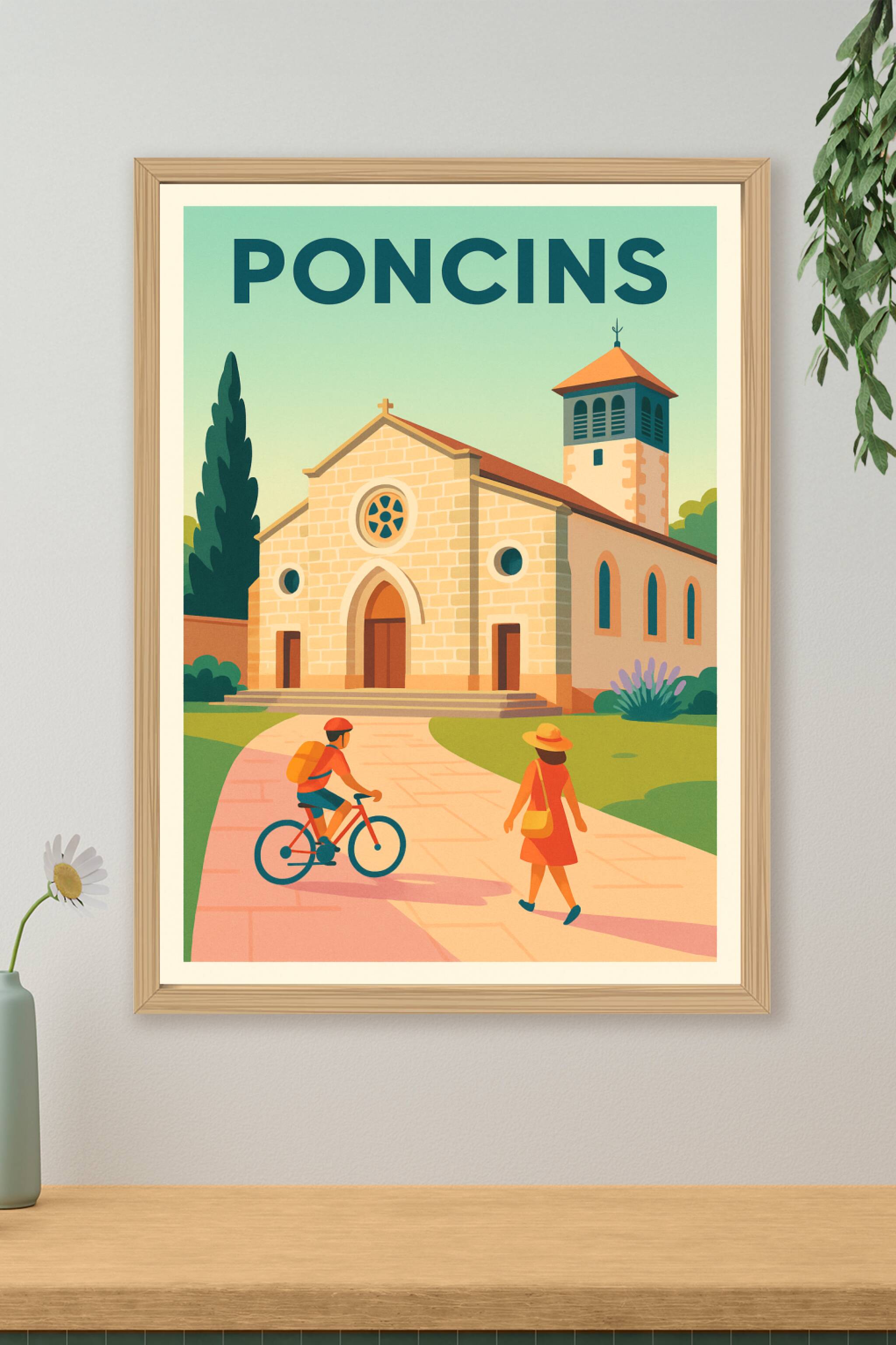 Affiche de Poncins - Charme et sérénité au cœur du village