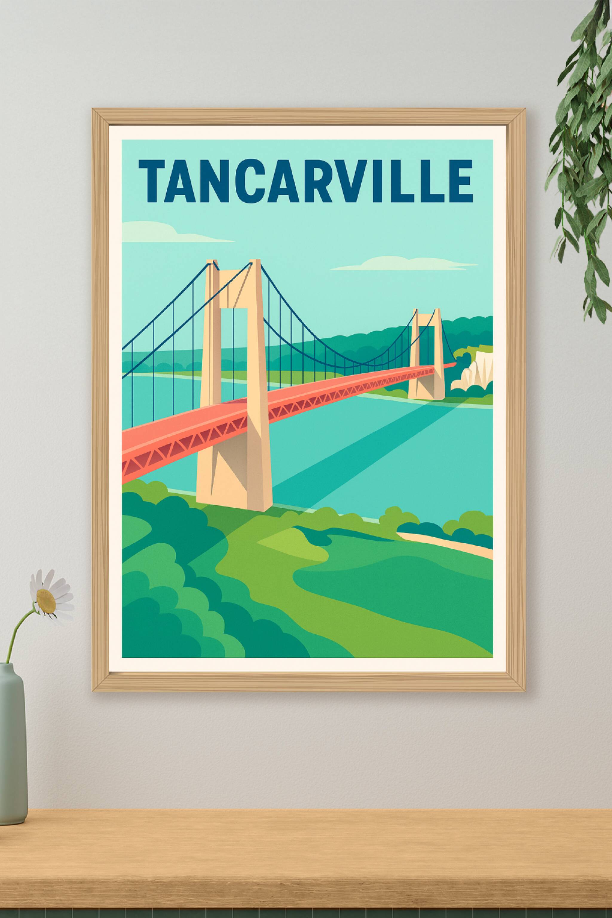 Affiche de Tancarville - L'élégance suspendue du Pont