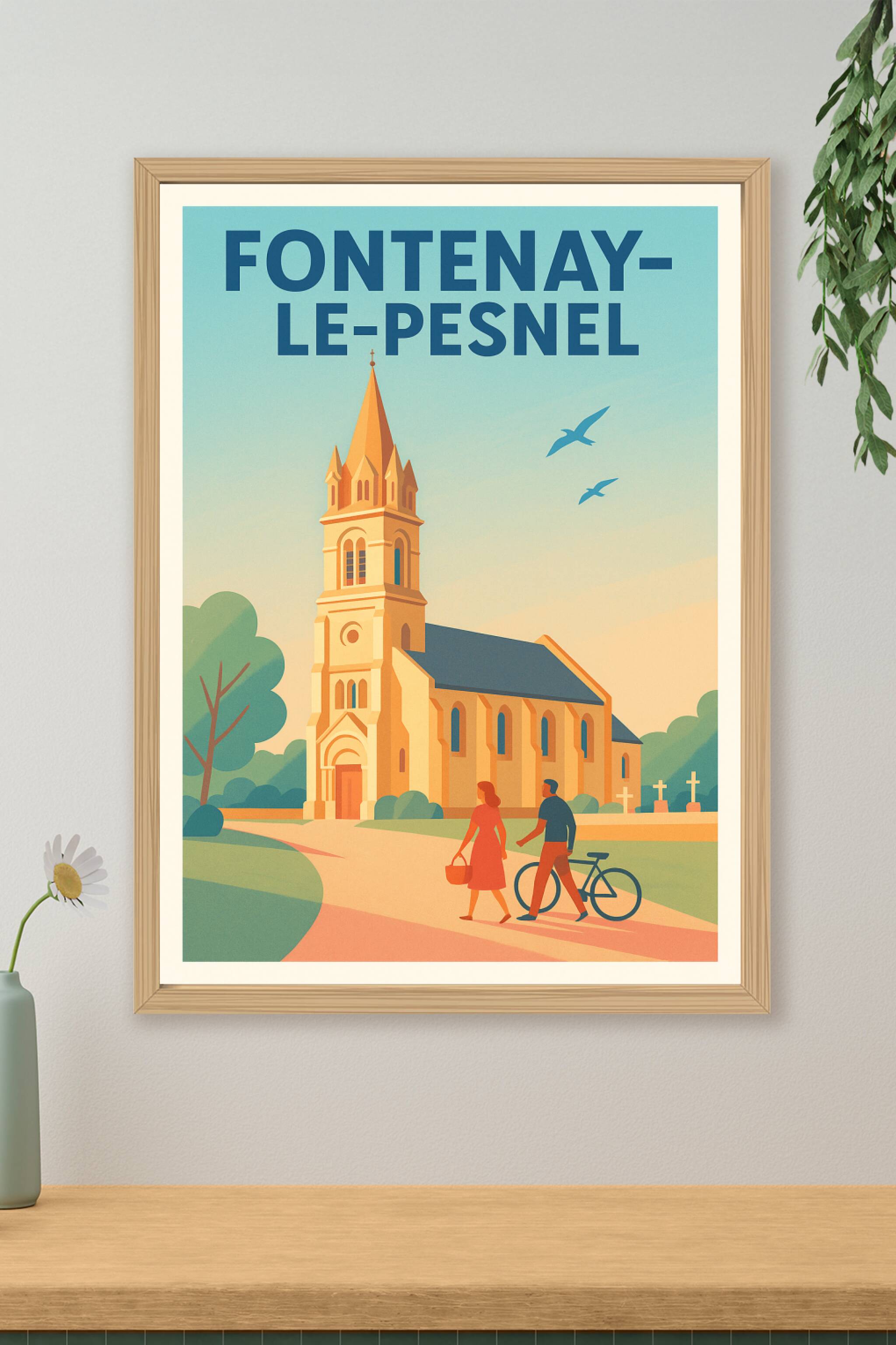 Affiche de Fontenay-le-Pesnel - Charme paisible et architecture emblématique