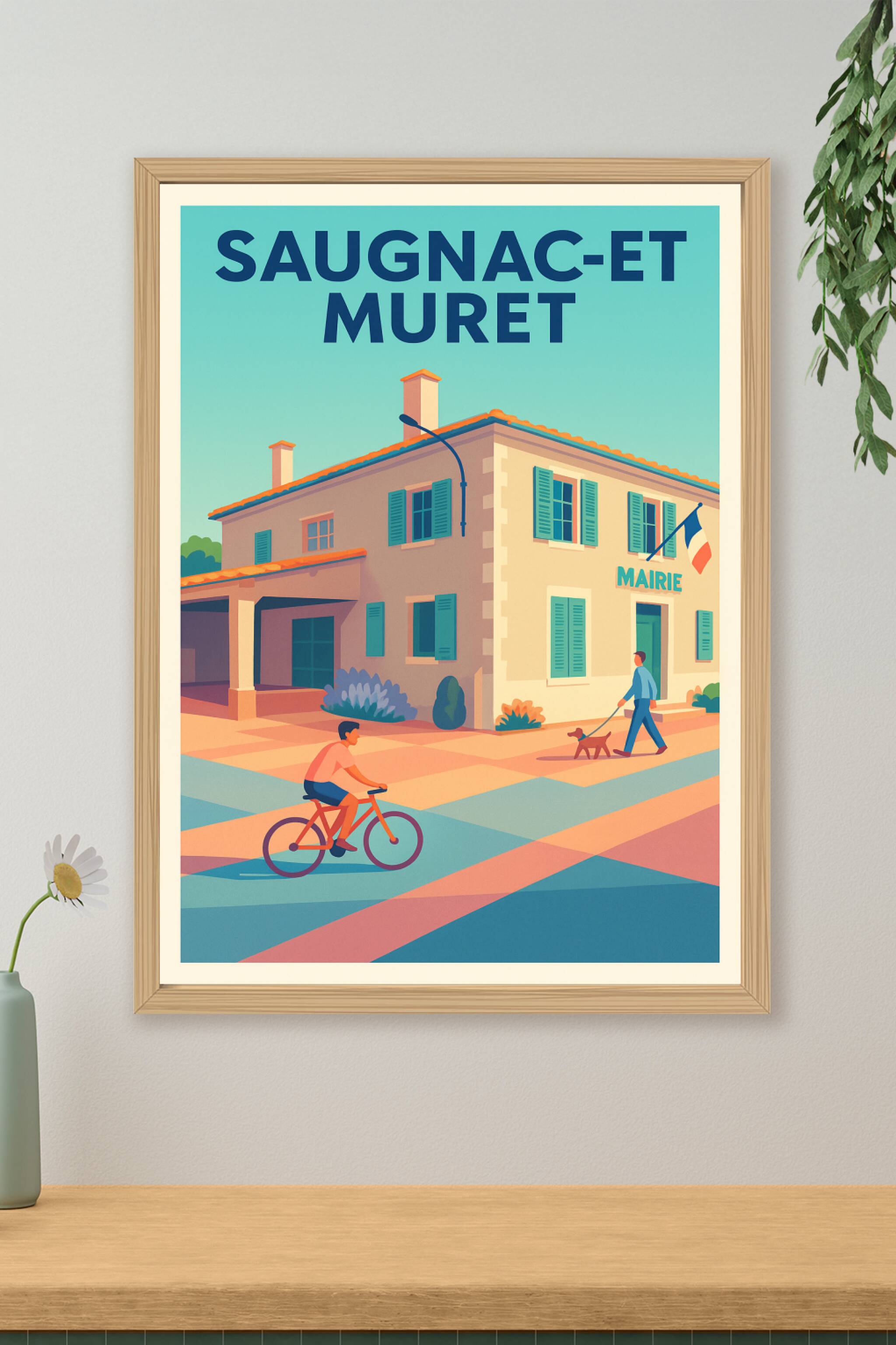 Affiche de Saugnac-et-Muret - Charme paisible du village landais