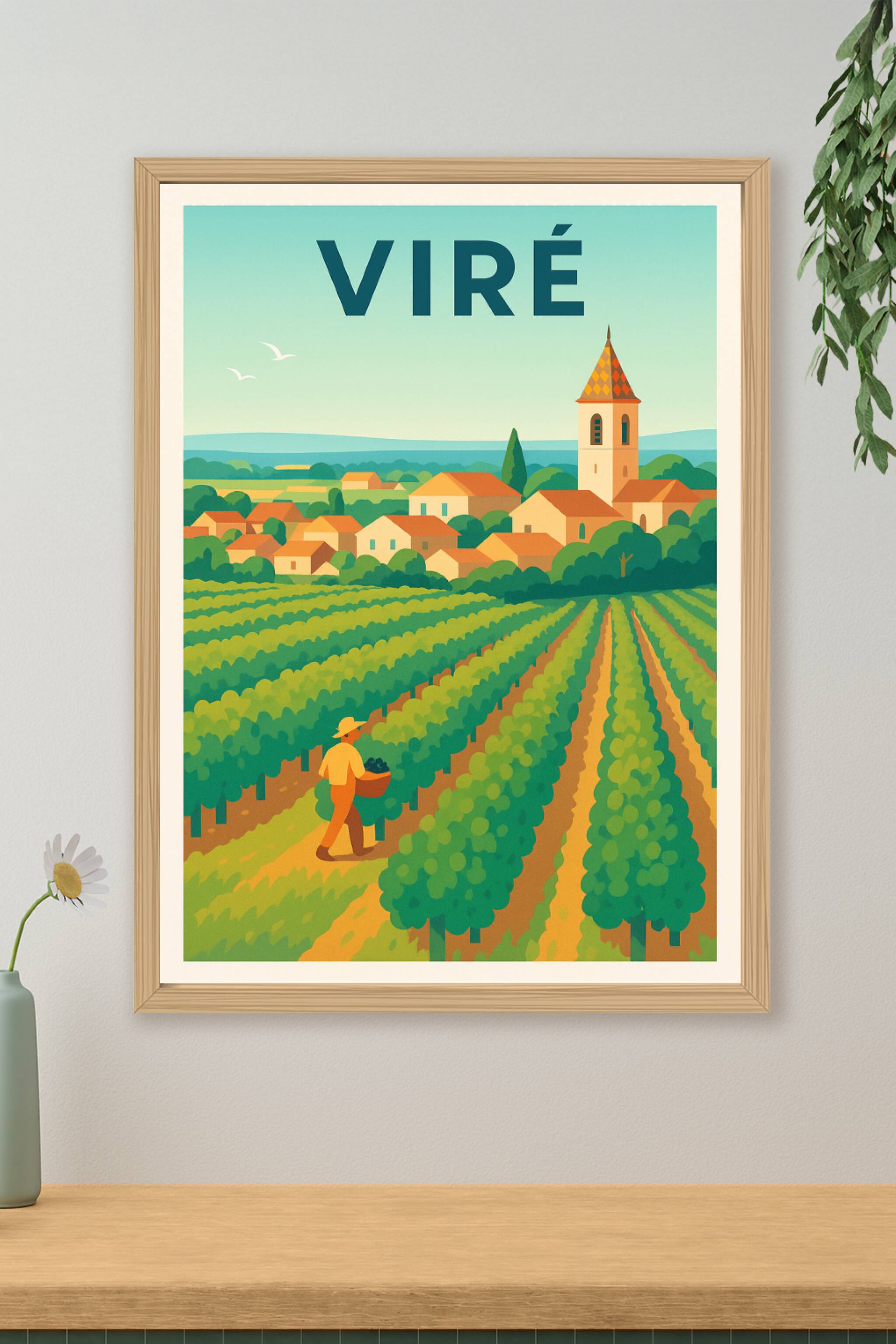 Affiche de Viré - Douceur et vignobles en Bourgogne