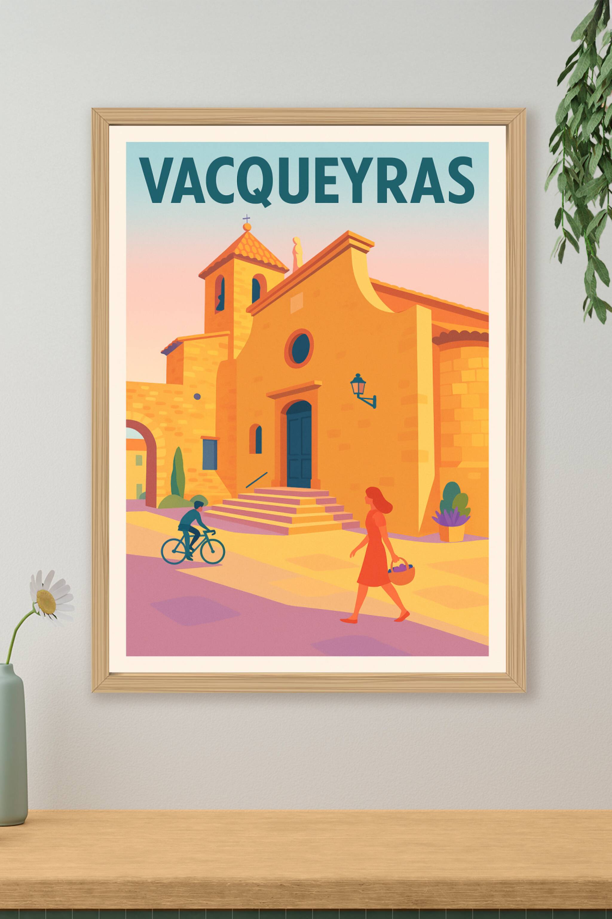 Affiche de Vacqueyras - Charme authentique en Provence