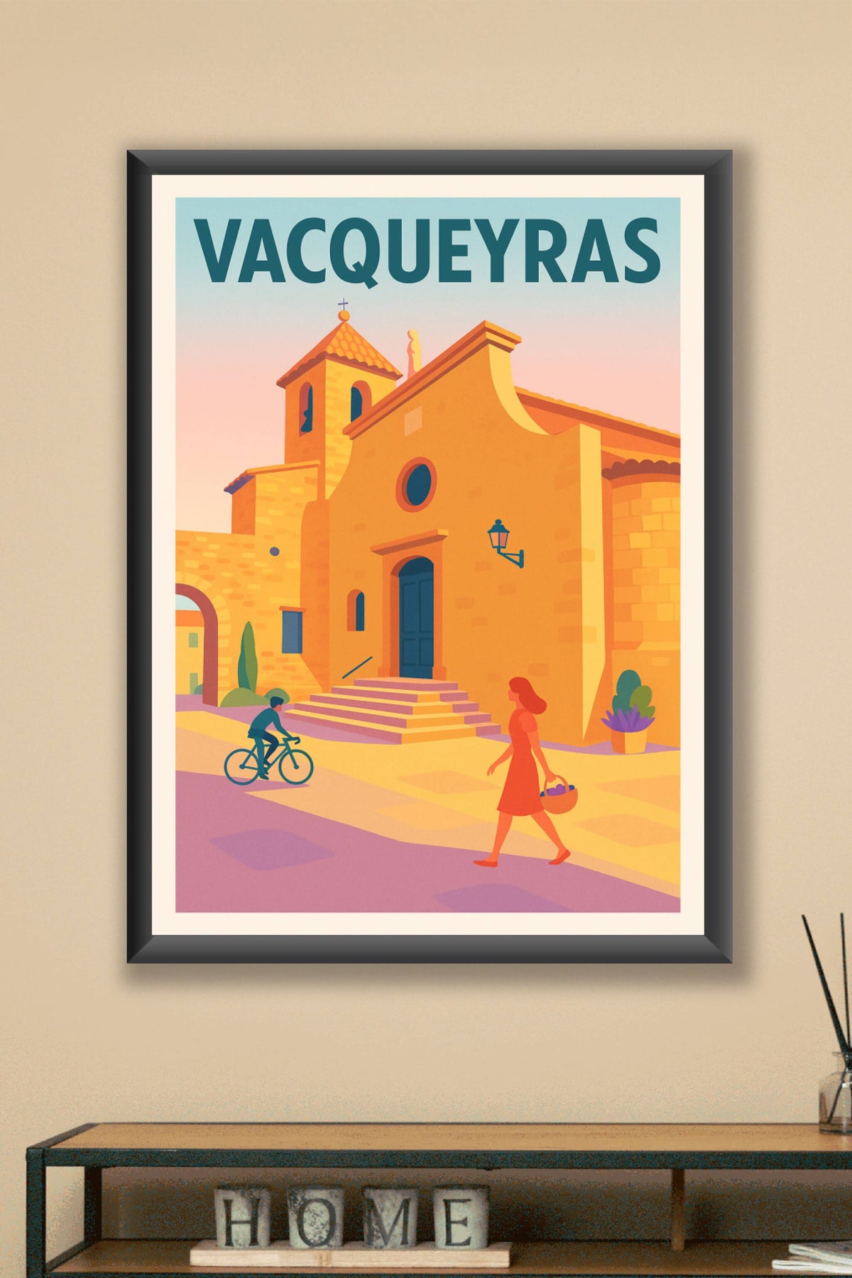 Affiche de Vacqueyras - Charme authentique en Provence