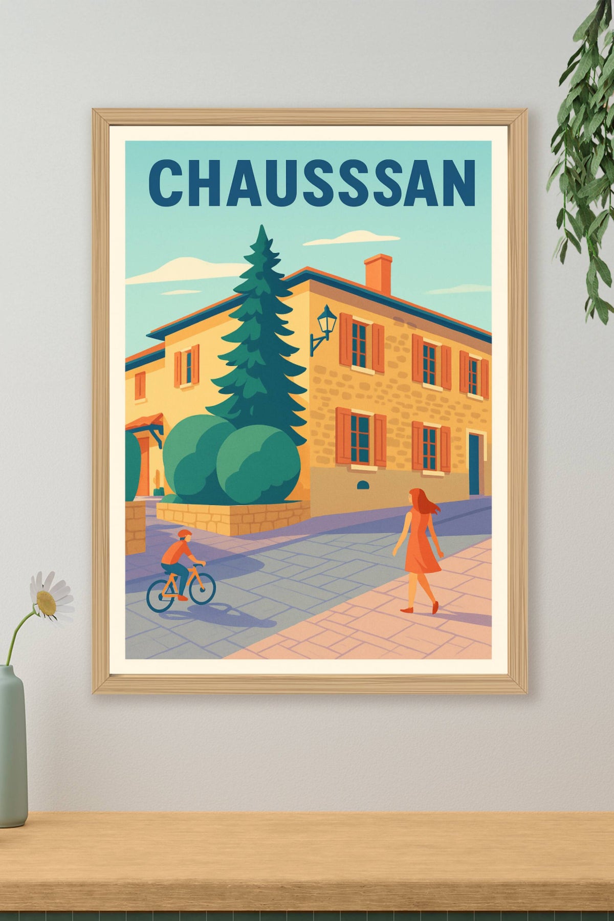 Affiche de Chaussan - L'élégance paisible d'un village en lumière