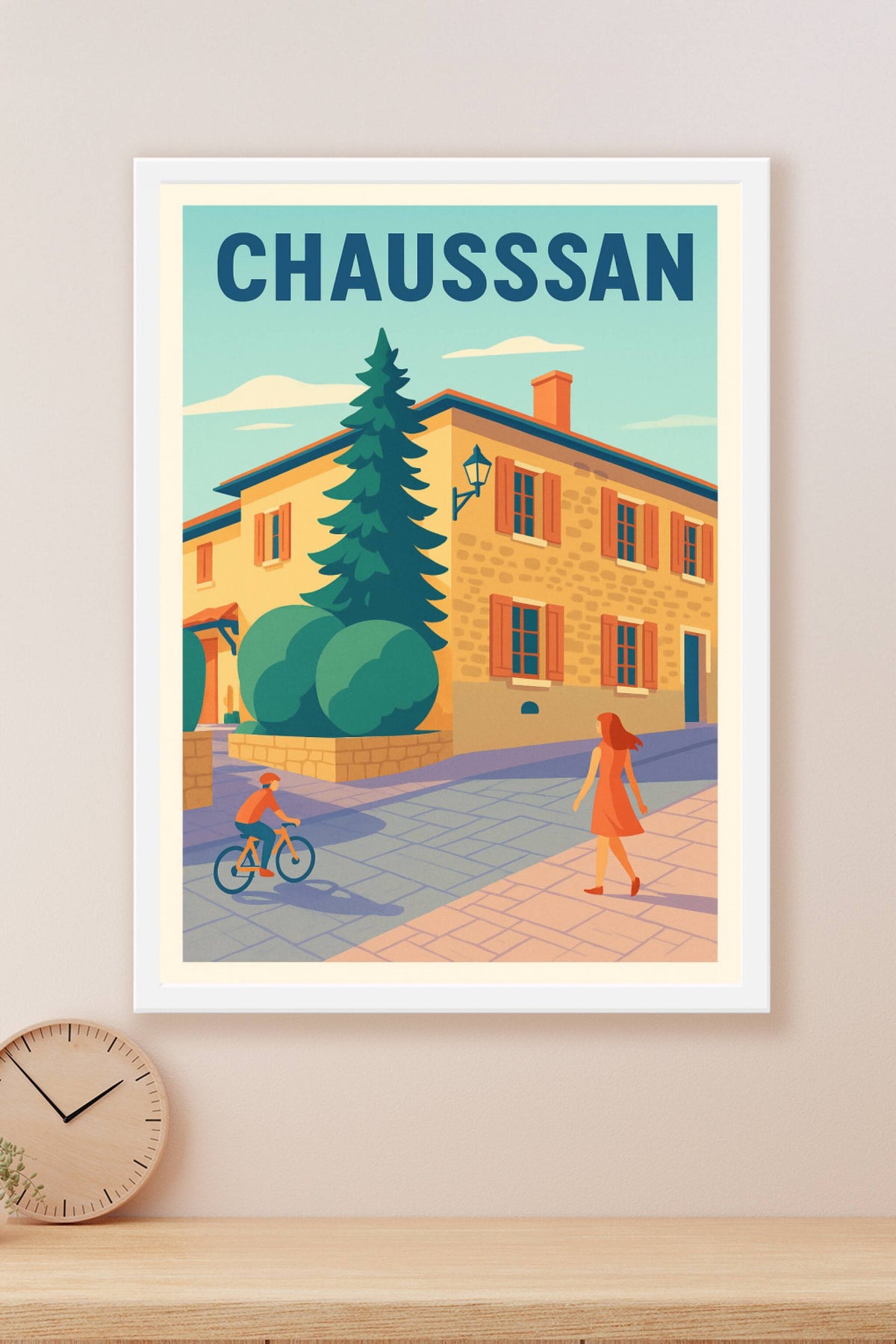 Affiche de Chaussan - L'élégance paisible d'un village en lumière