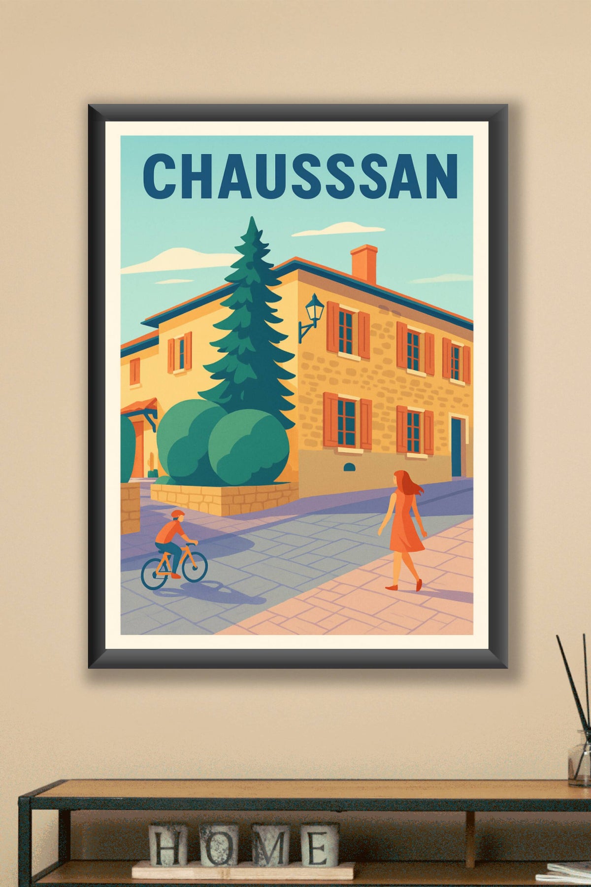 Affiche de Chaussan - L'élégance paisible d'un village en lumière