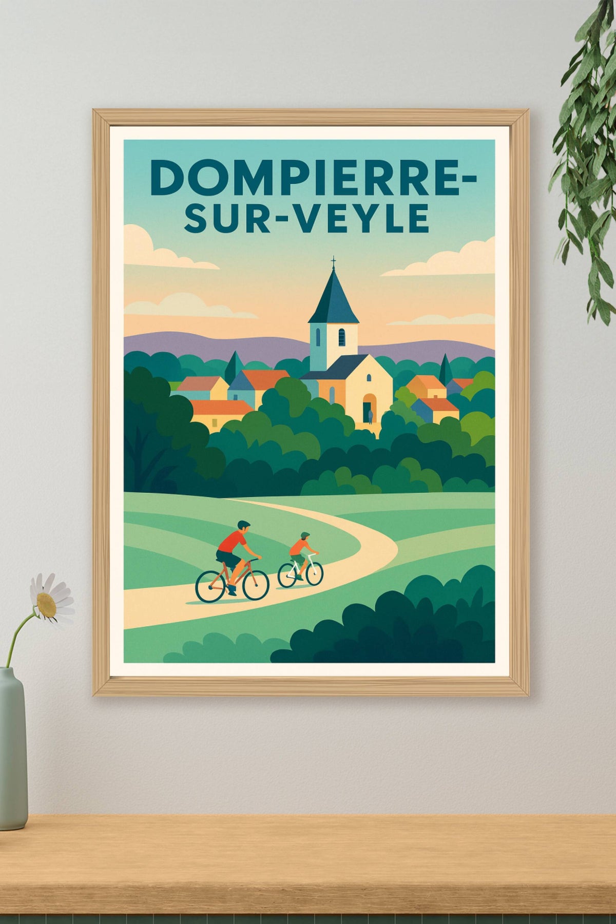 Affiche de Dompierre-sur-Veyle - Escapade paisible à vélo