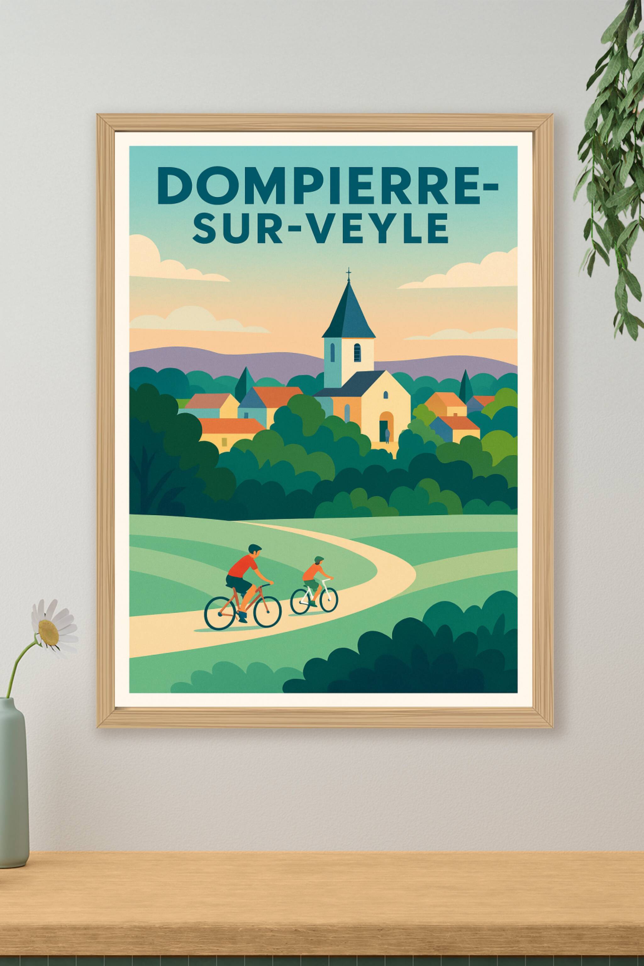 Affiche de Dompierre-sur-Veyle - Escapade paisible à vélo