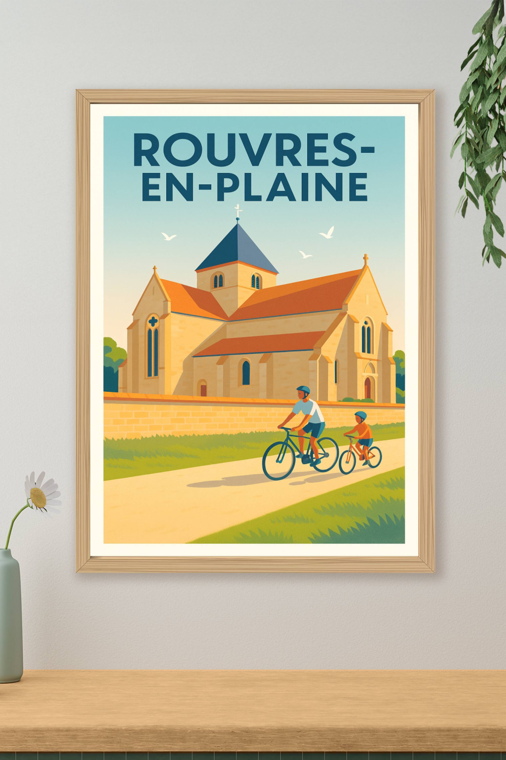 Affiche de Rouvres-en-Plaine - Une balade à vélo au cœur du patrimoine local