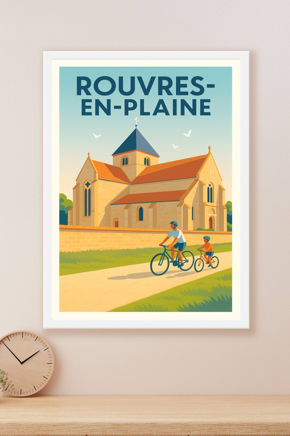 Affiche de Rouvres-en-Plaine - Une balade à vélo au cœur du patrimoine local