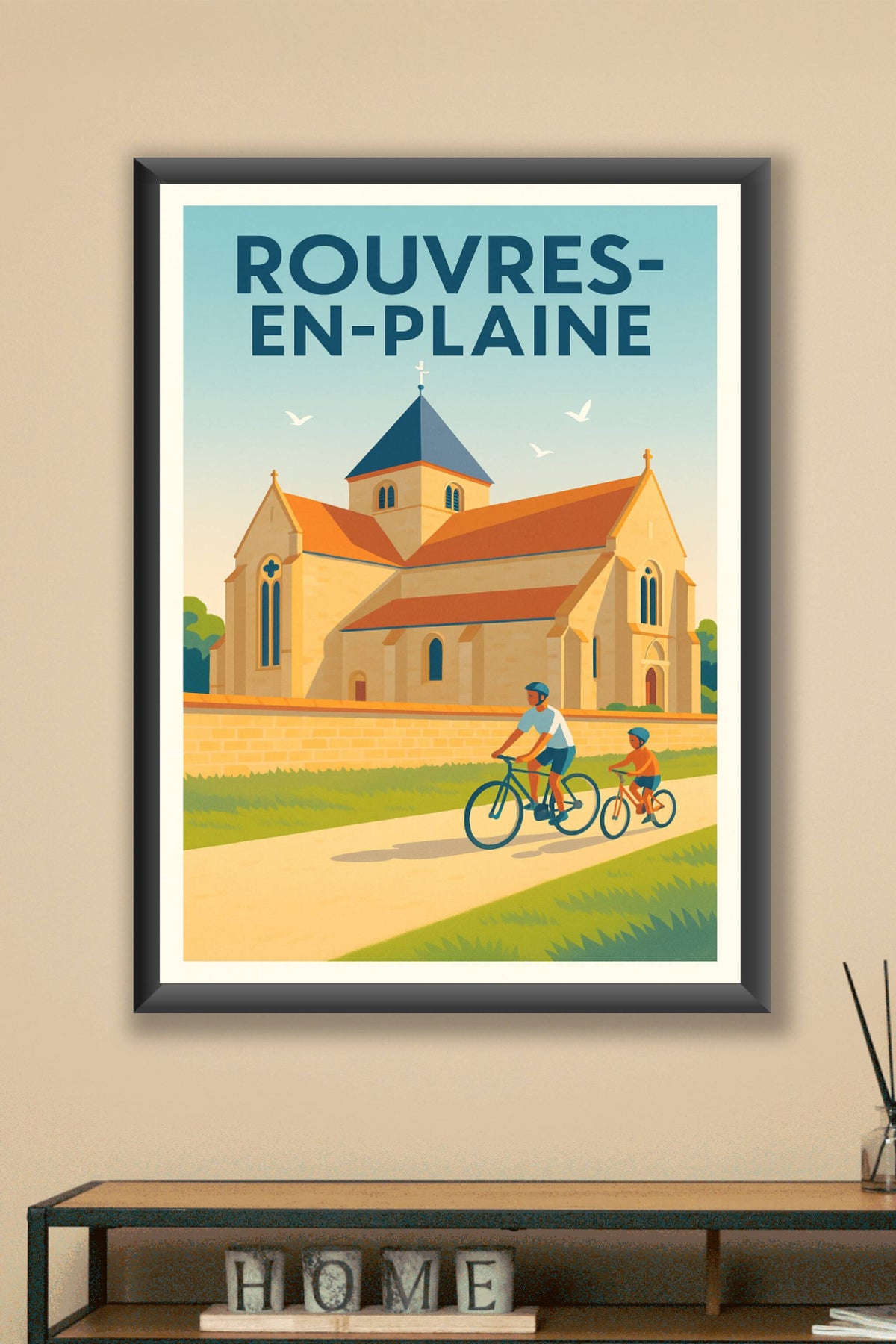 Affiche de Rouvres-en-Plaine - Une balade à vélo au cœur du patrimoine local
