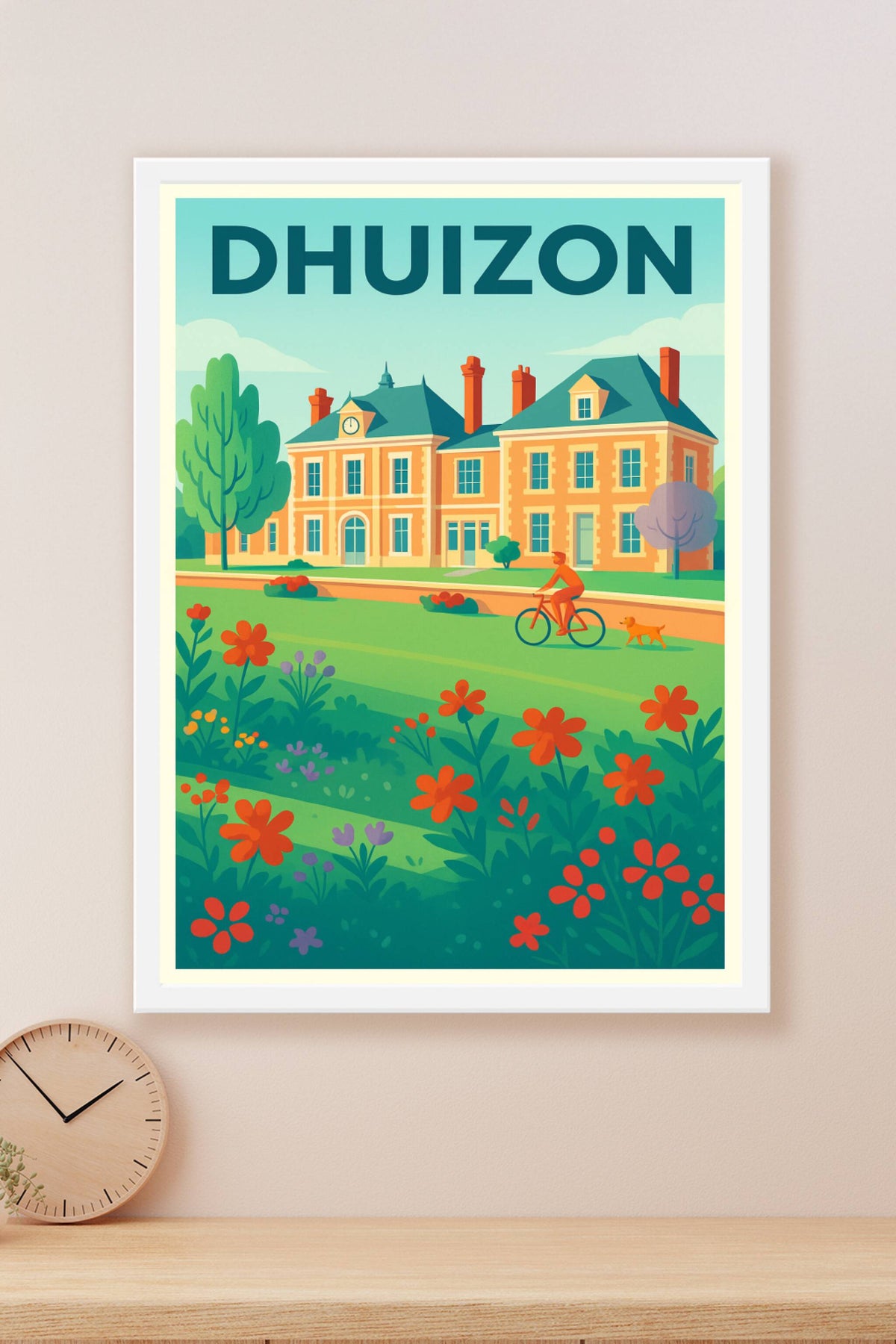 Affiche de Dhuizon - L'élégance paisible d'un village à vélo