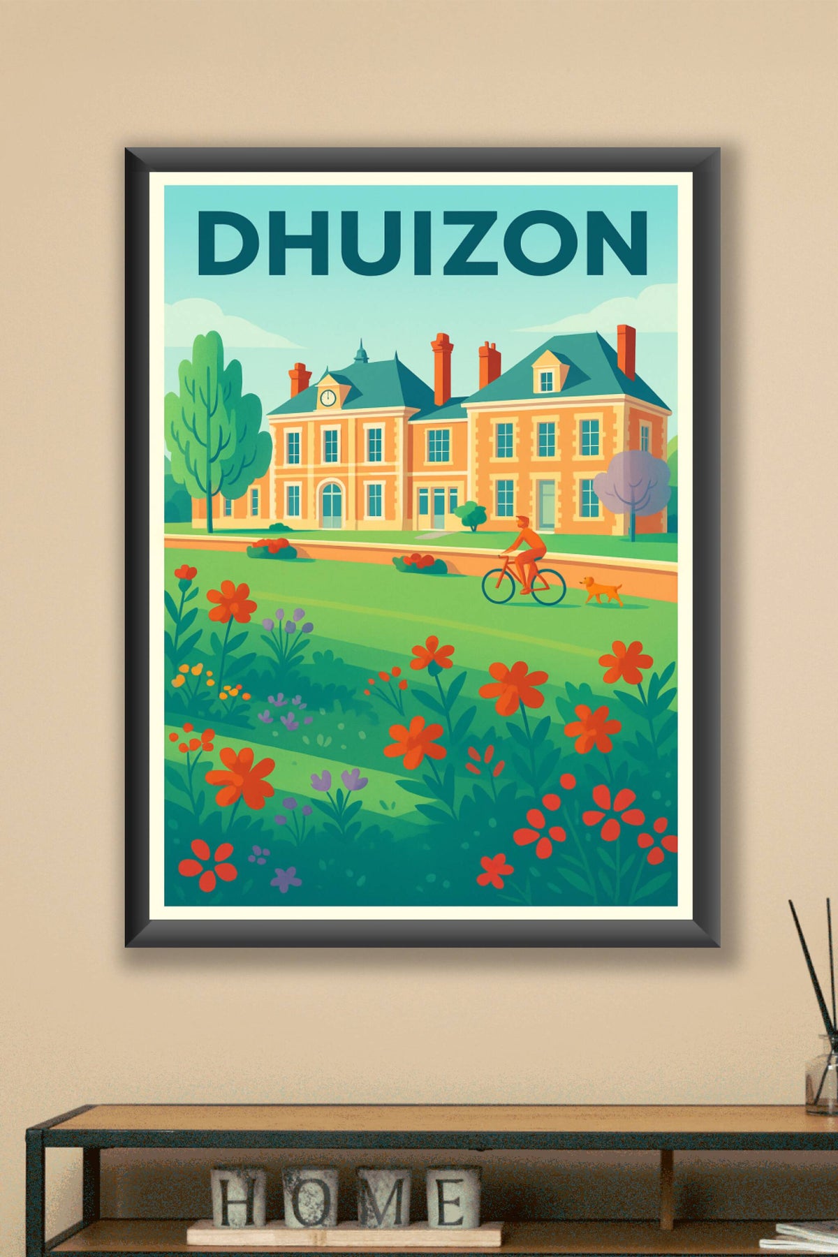 Affiche de Dhuizon - L'élégance paisible d'un village à vélo