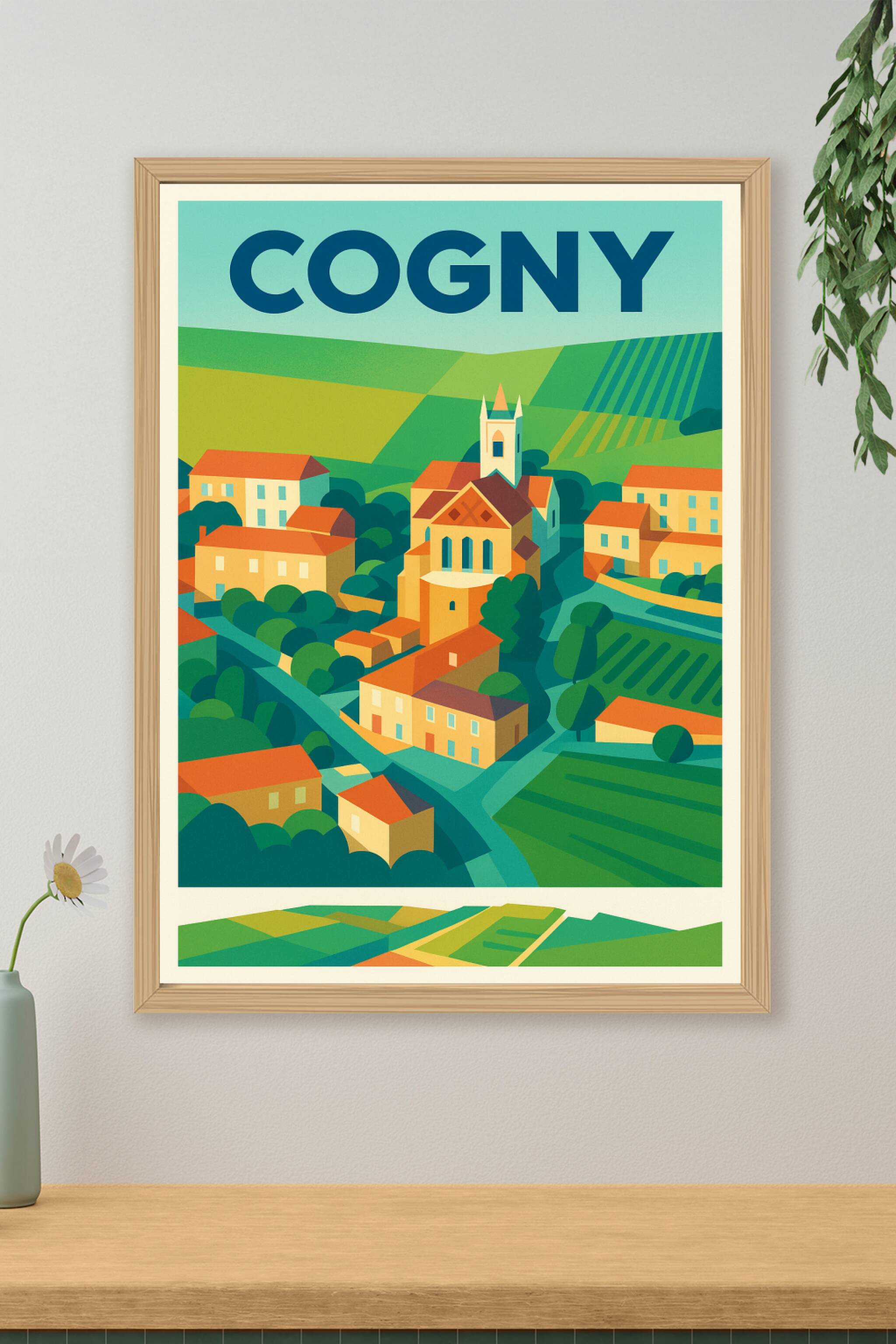 Affiche de Cogny - Charme et douceur d'un village paisible
