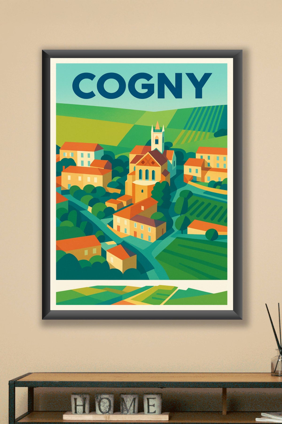 Affiche de Cogny - Charme et douceur d'un village paisible