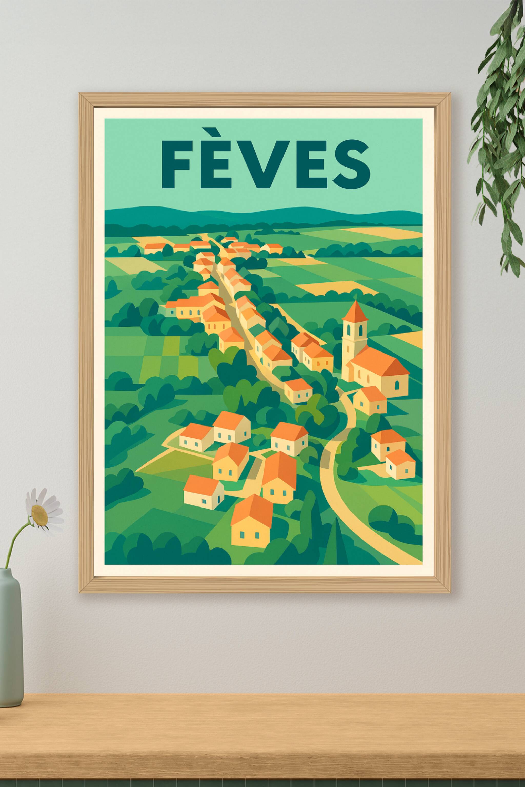 Affiche de Fèves - Charme rural et douceur de campagne