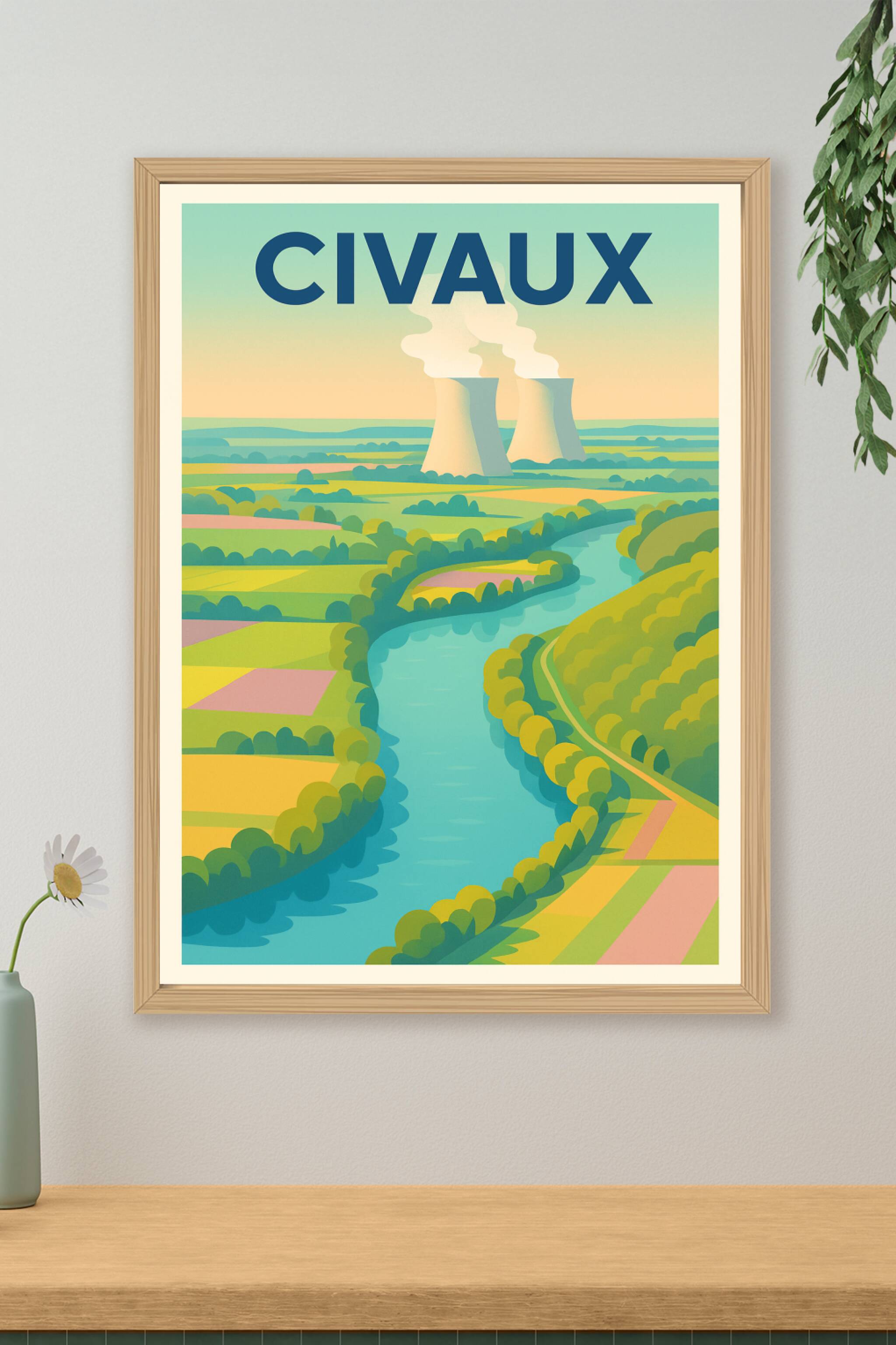 Affiche de Civaux - Harmonie entre nature et industrie