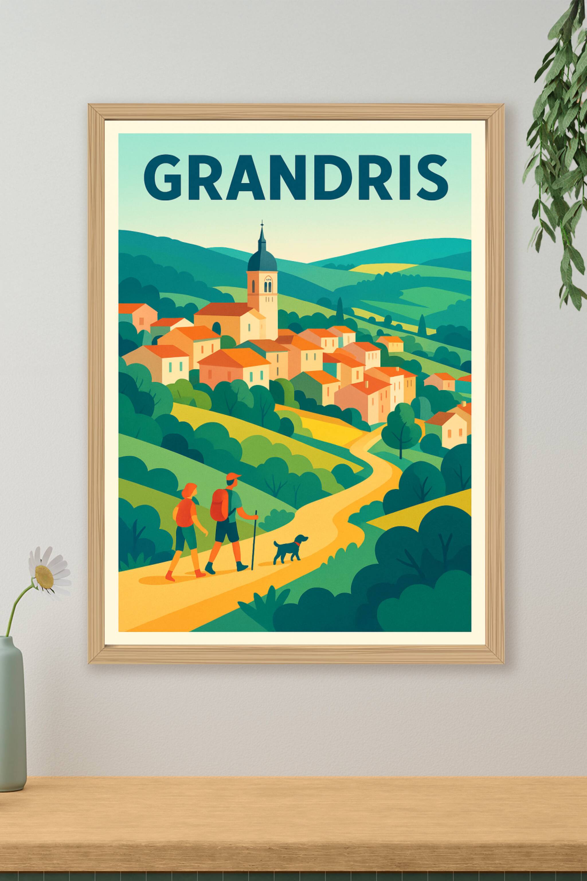 Affiche de Grandris - Évasion et nature au cœur des collines