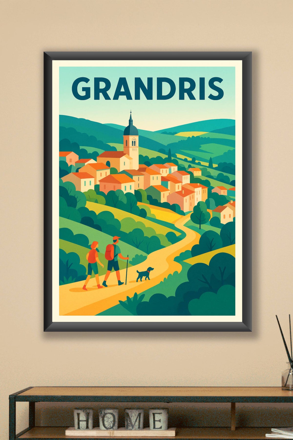 Affiche de Grandris - Évasion et nature au cœur des collines