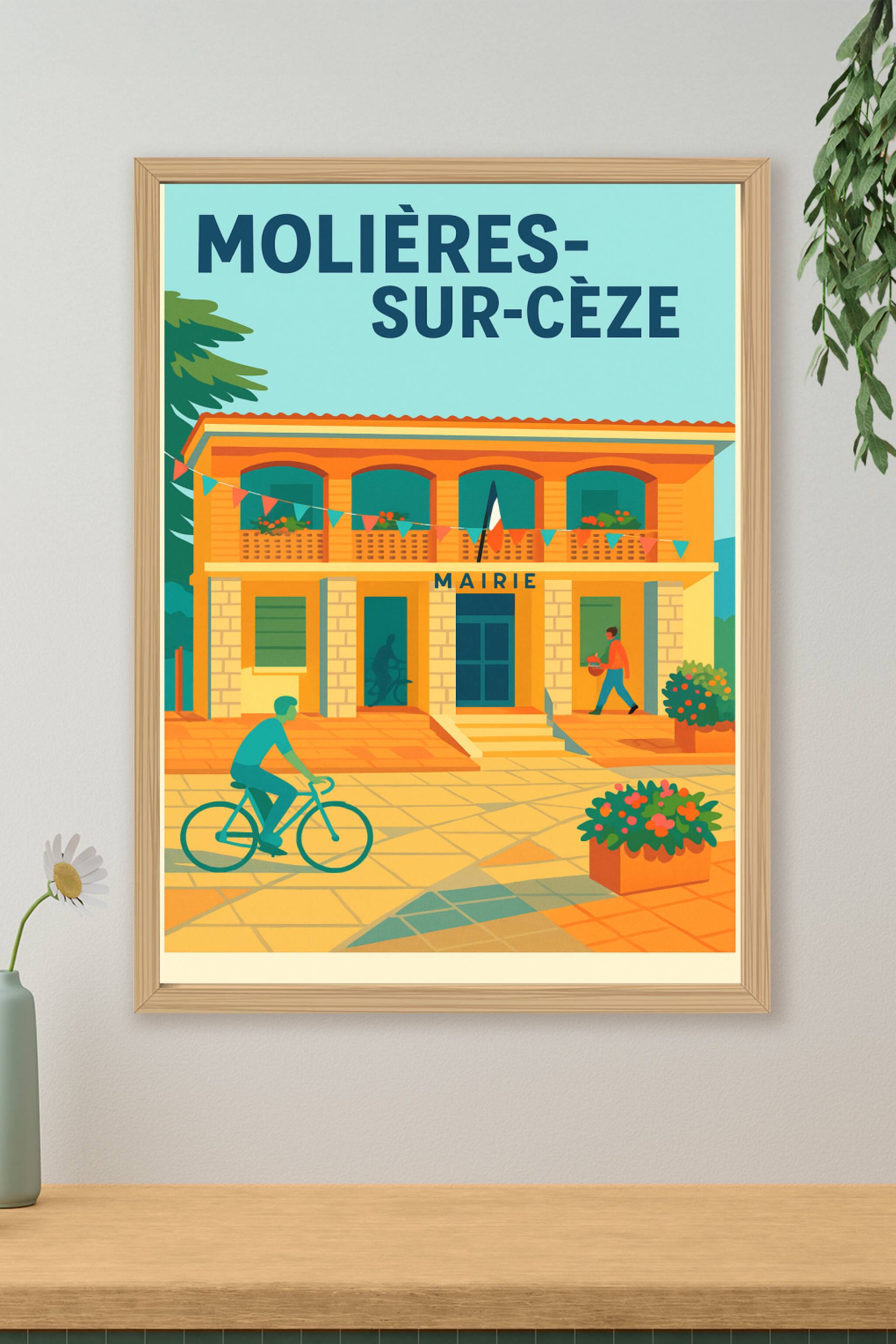 Affiche de Molières-sur-Cèze - Charme et sérénité au cœur du village