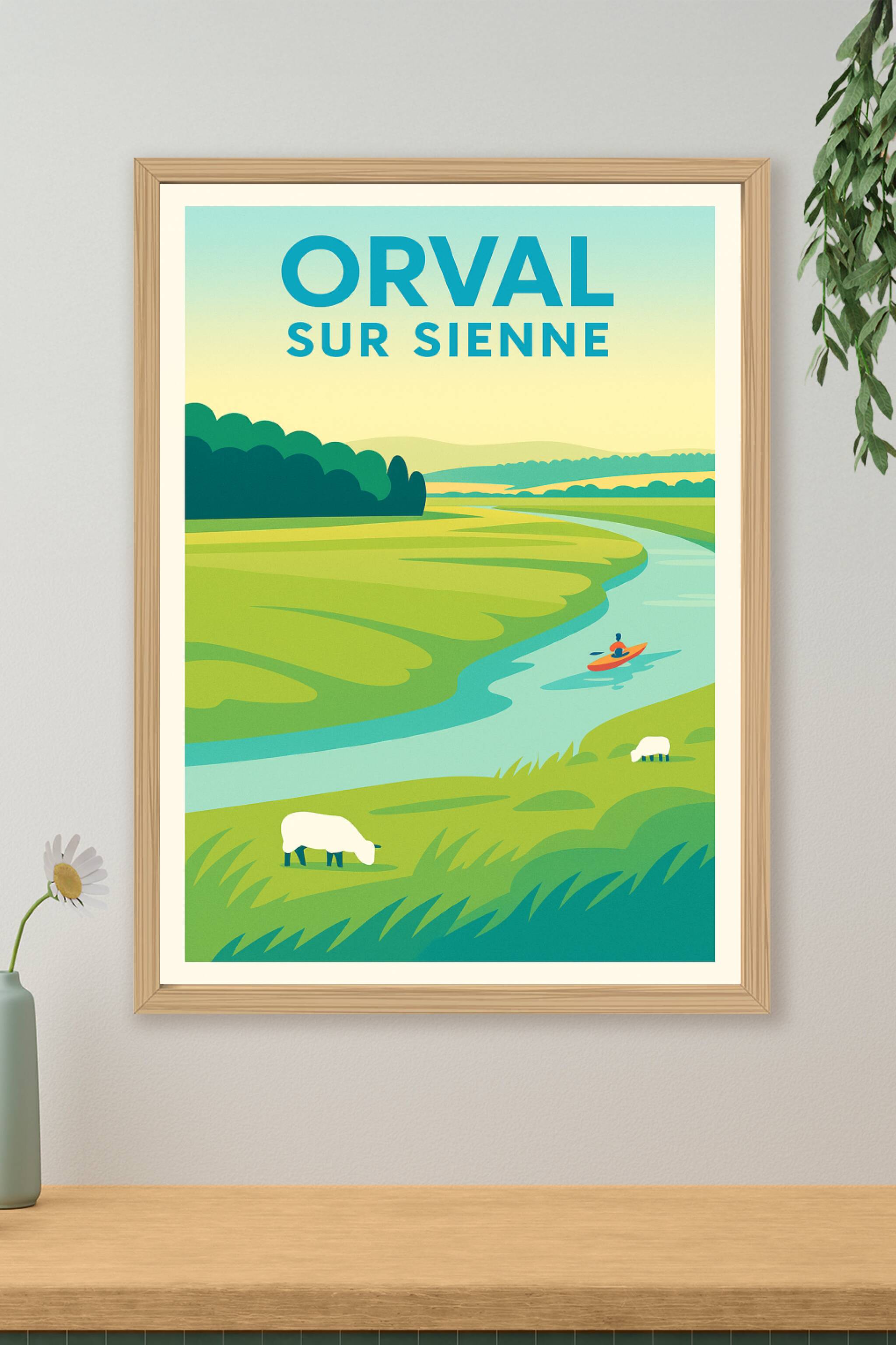 Affiche de Orval sur Sienne - Sérénité au fil de l’eau