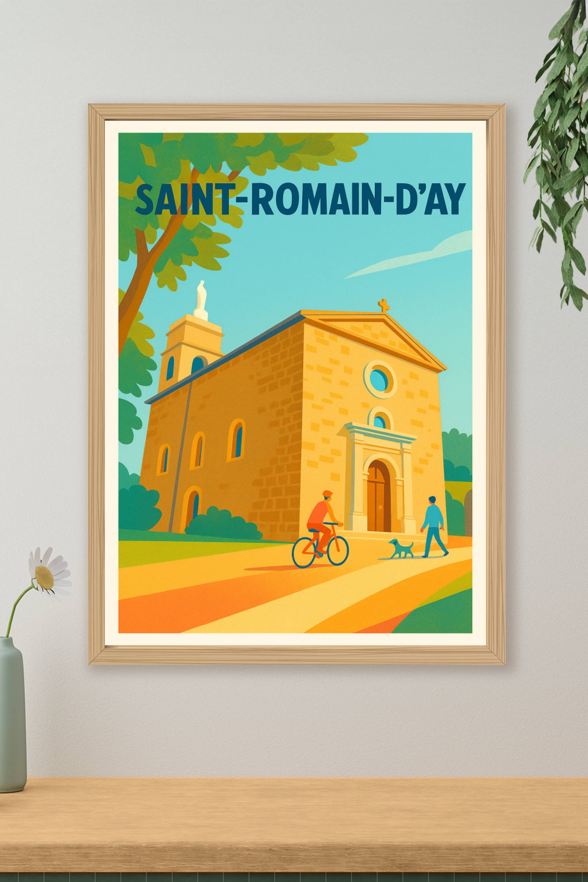 Affiche de Saint-Romain-d'Ay - Charme et Sérénité Provençale
