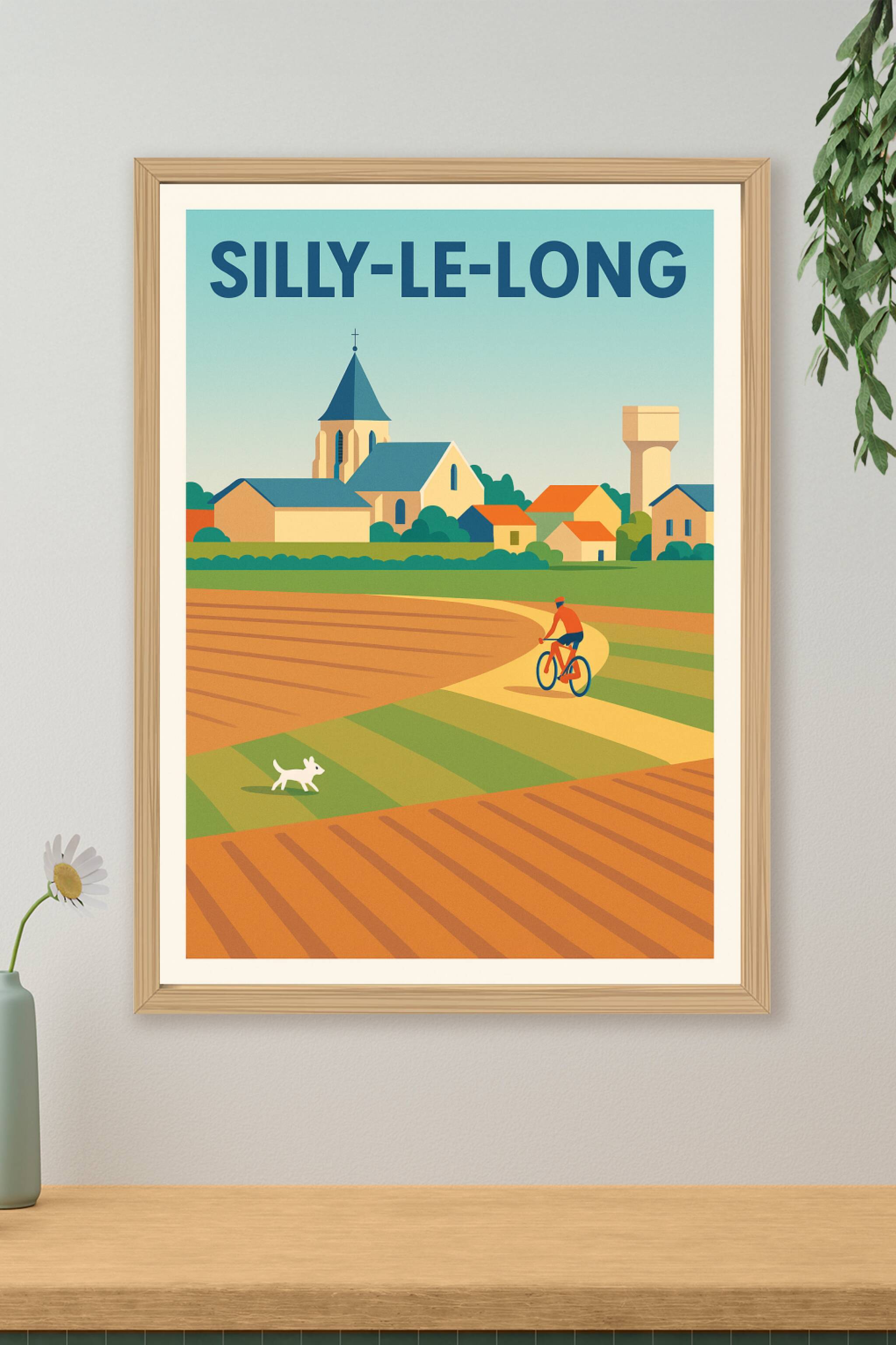 Affiche de Silly-le-Long - Charme bucolique à vélo