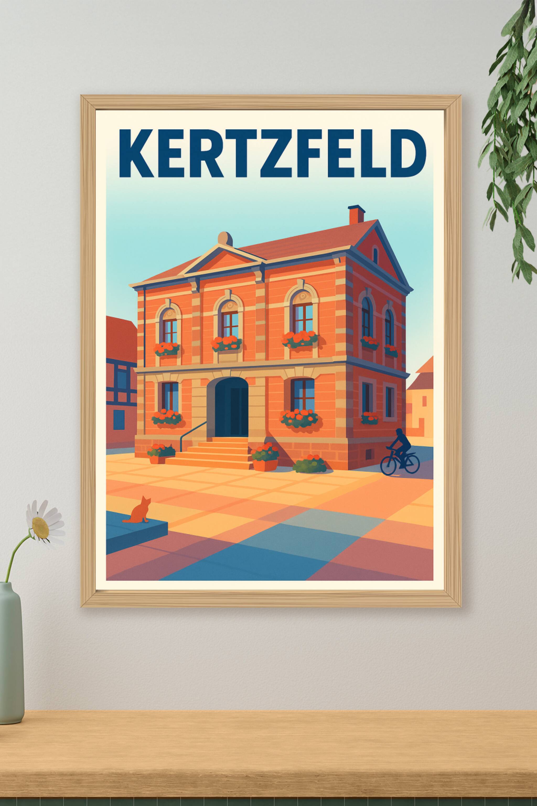 Affiche de Kertzfeld - Charme et Authenticité Alsacienne