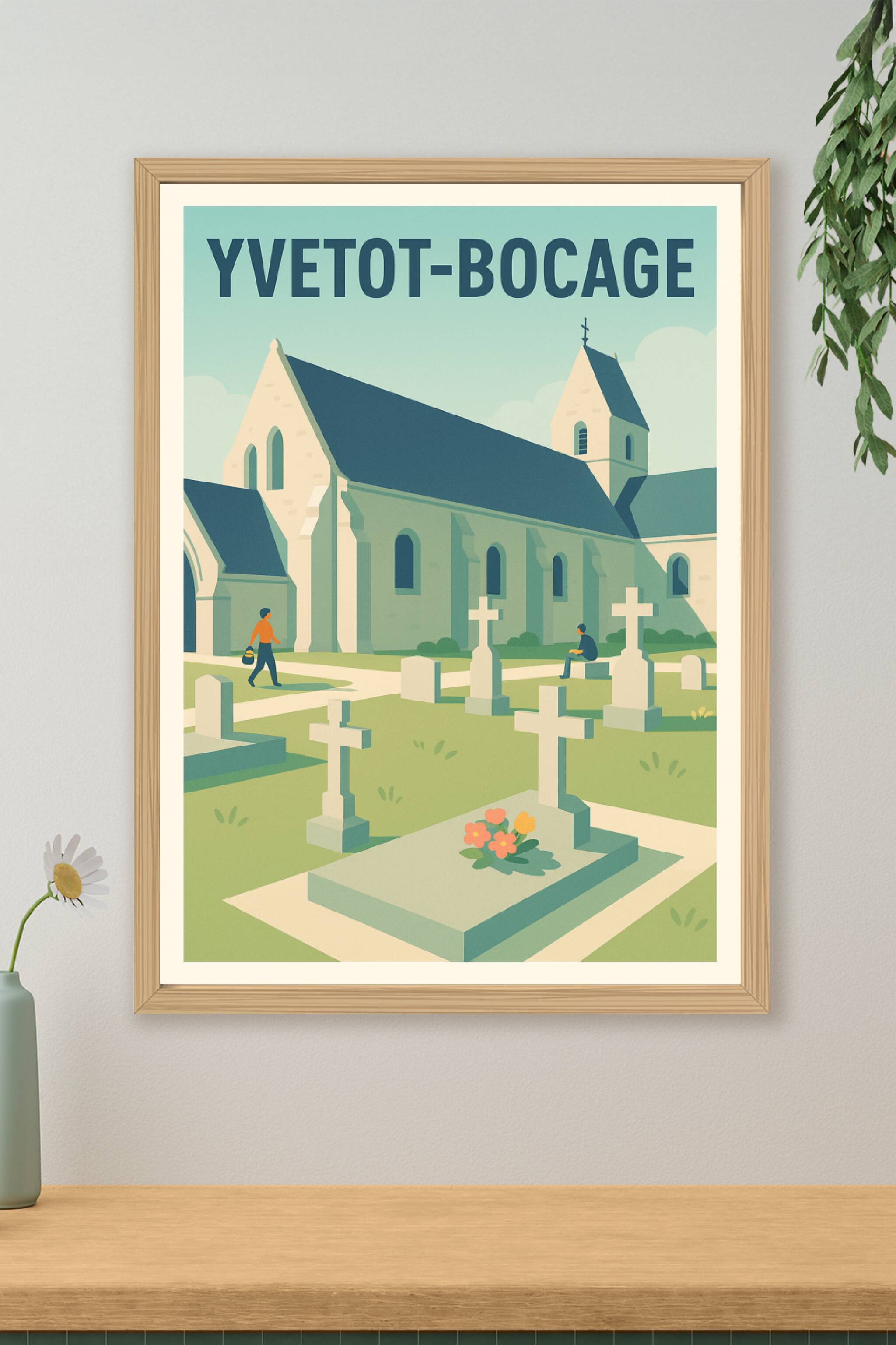 Affiche de Yvetot-Bocage - Charme paisible du bocage normand