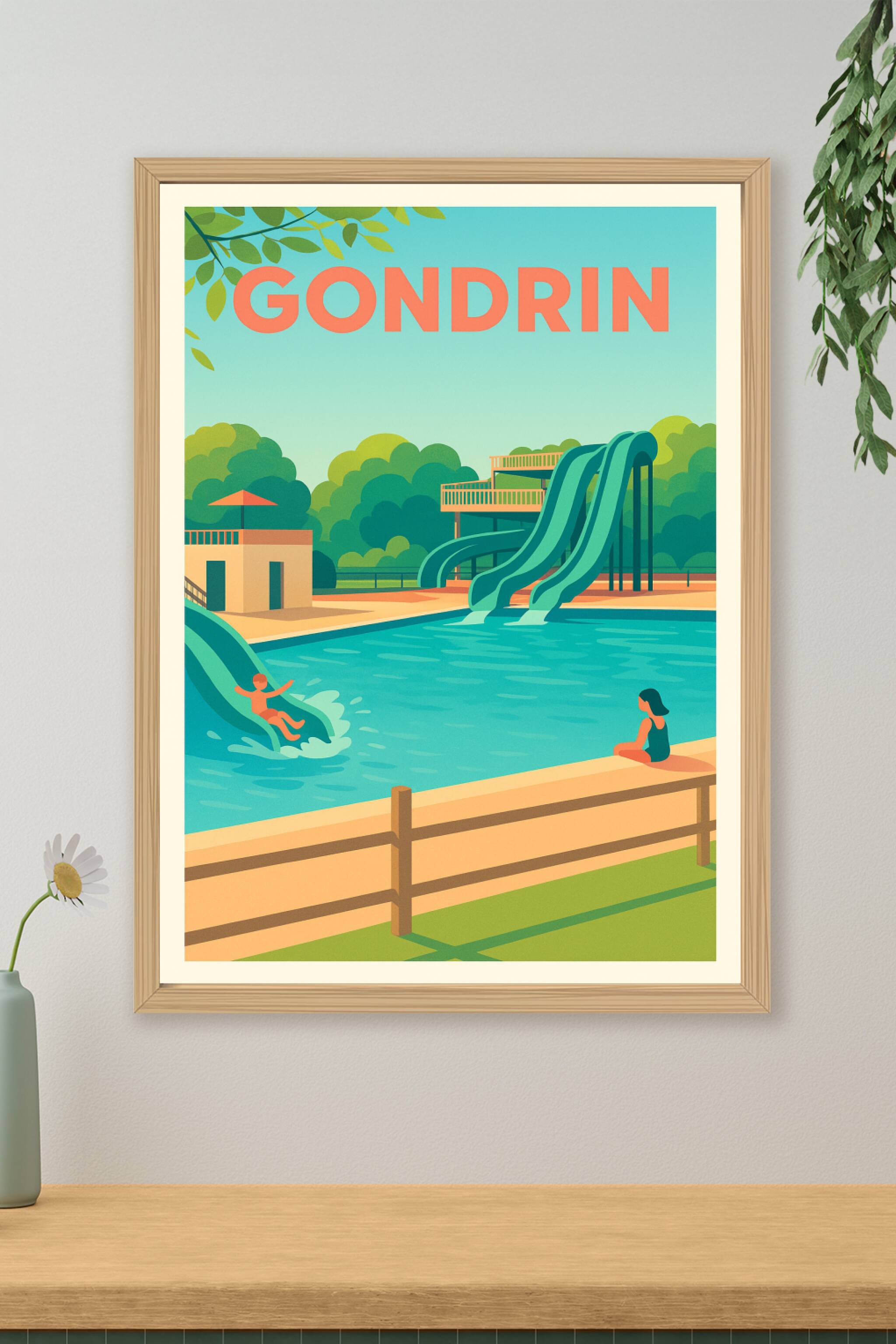 Affiche de Gondrin - L'été joyeux à la piscine municipale