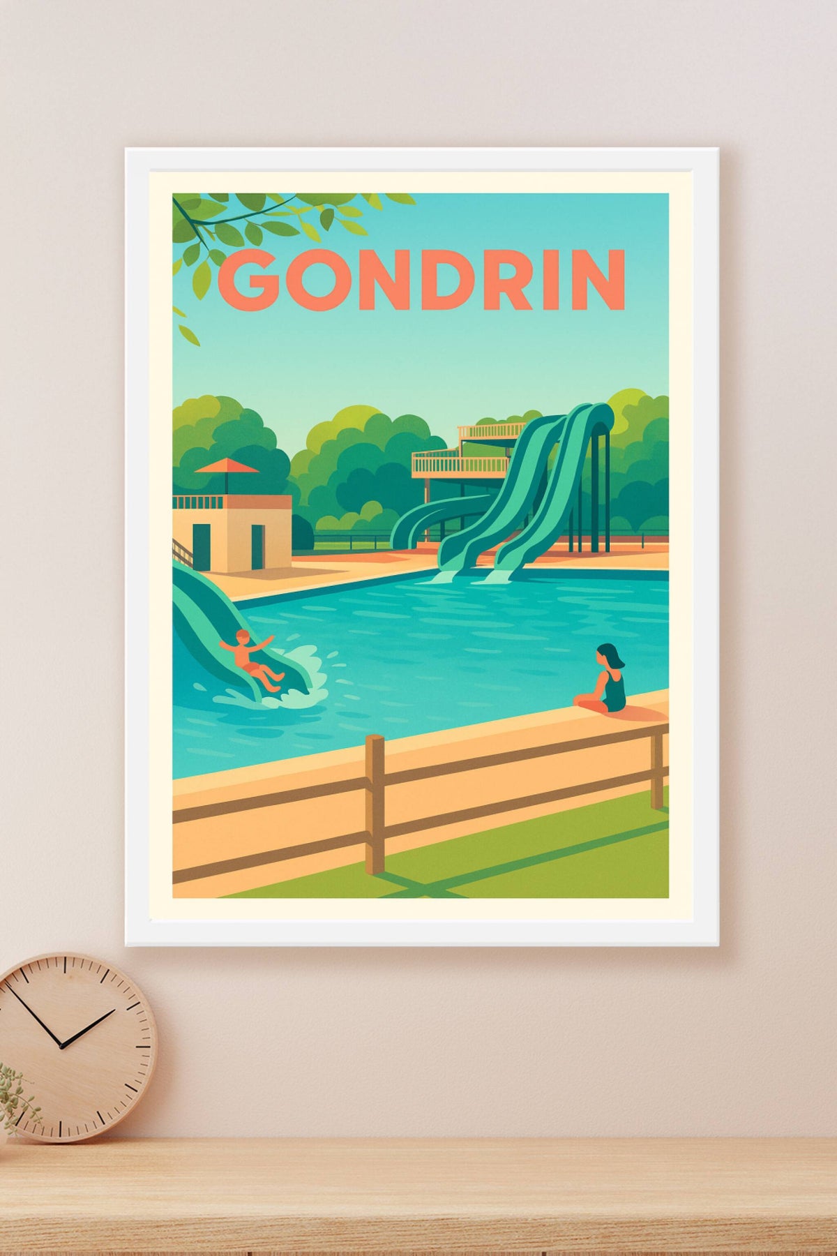 Affiche de Gondrin - L'été joyeux à la piscine municipale