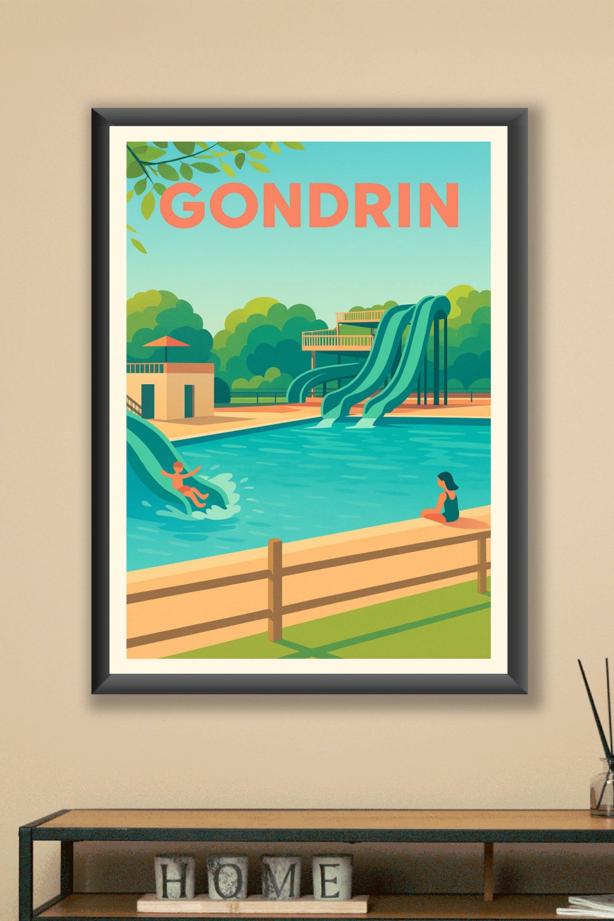 Affiche de Gondrin - L'été joyeux à la piscine municipale