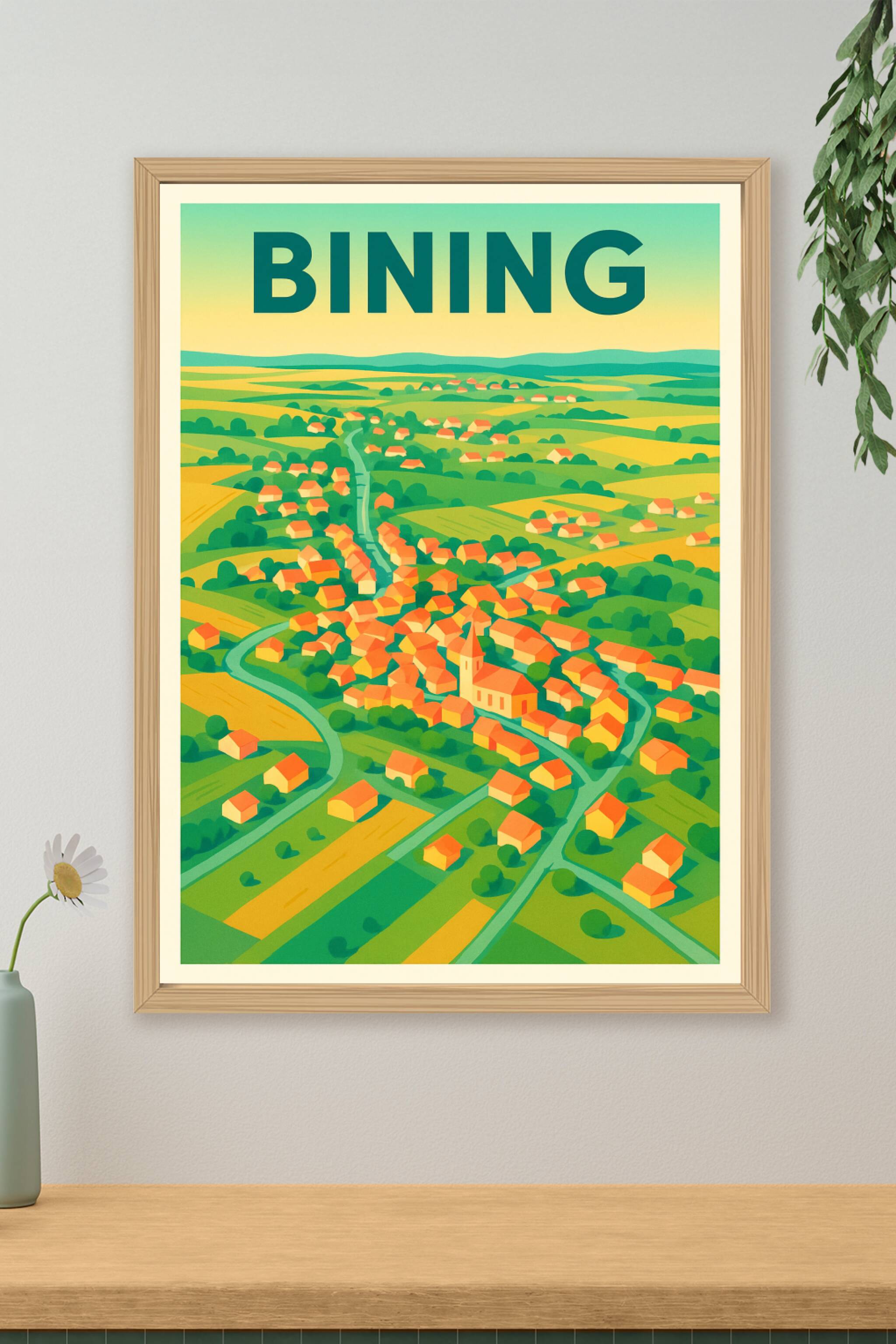 Affiche de Bining - Charme pittoresque au cœur de la campagne
